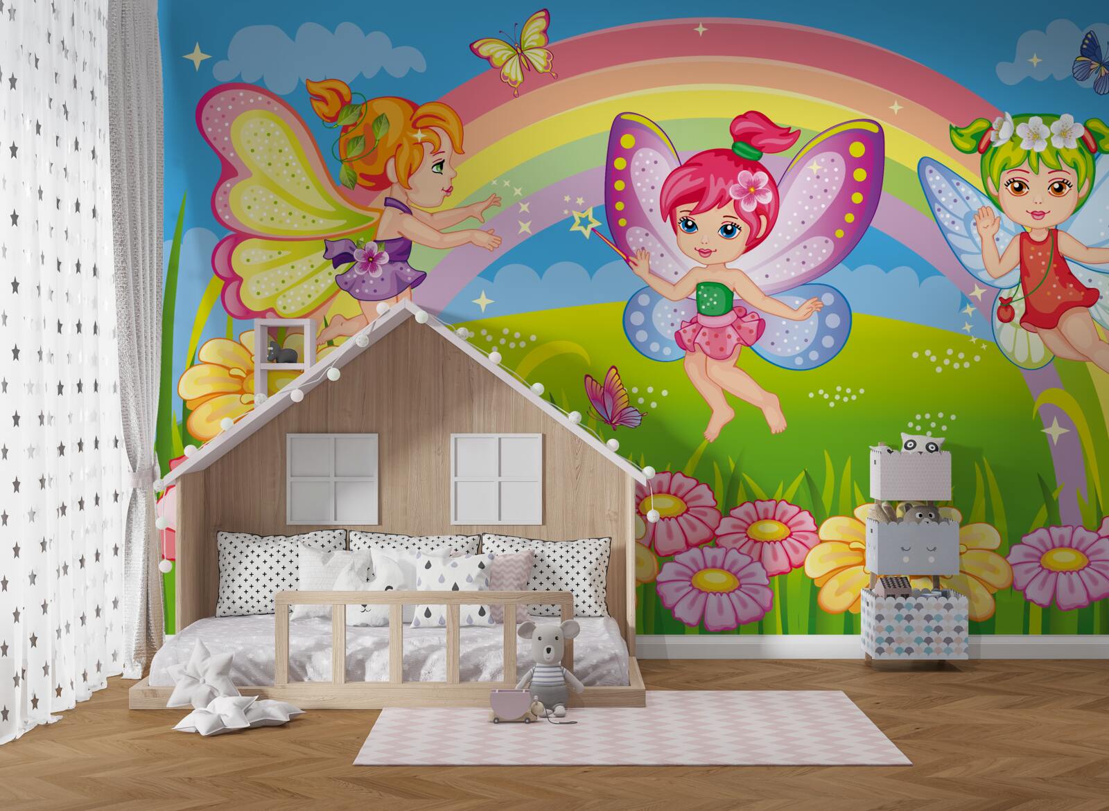 Papier peint les amis des fées dans la clairière