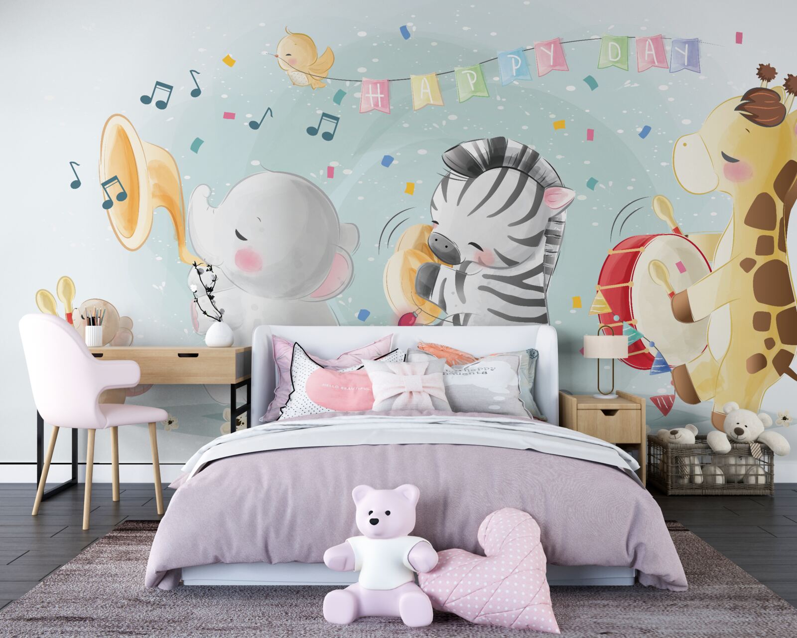 Papier peint groupe de jeunes artistes