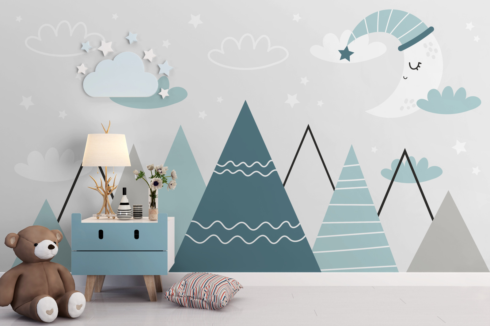 Papier peint les montagnes et la lune s'endorment