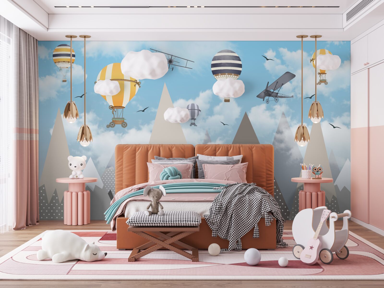 Papier peint véhicules au sommet des montagnes