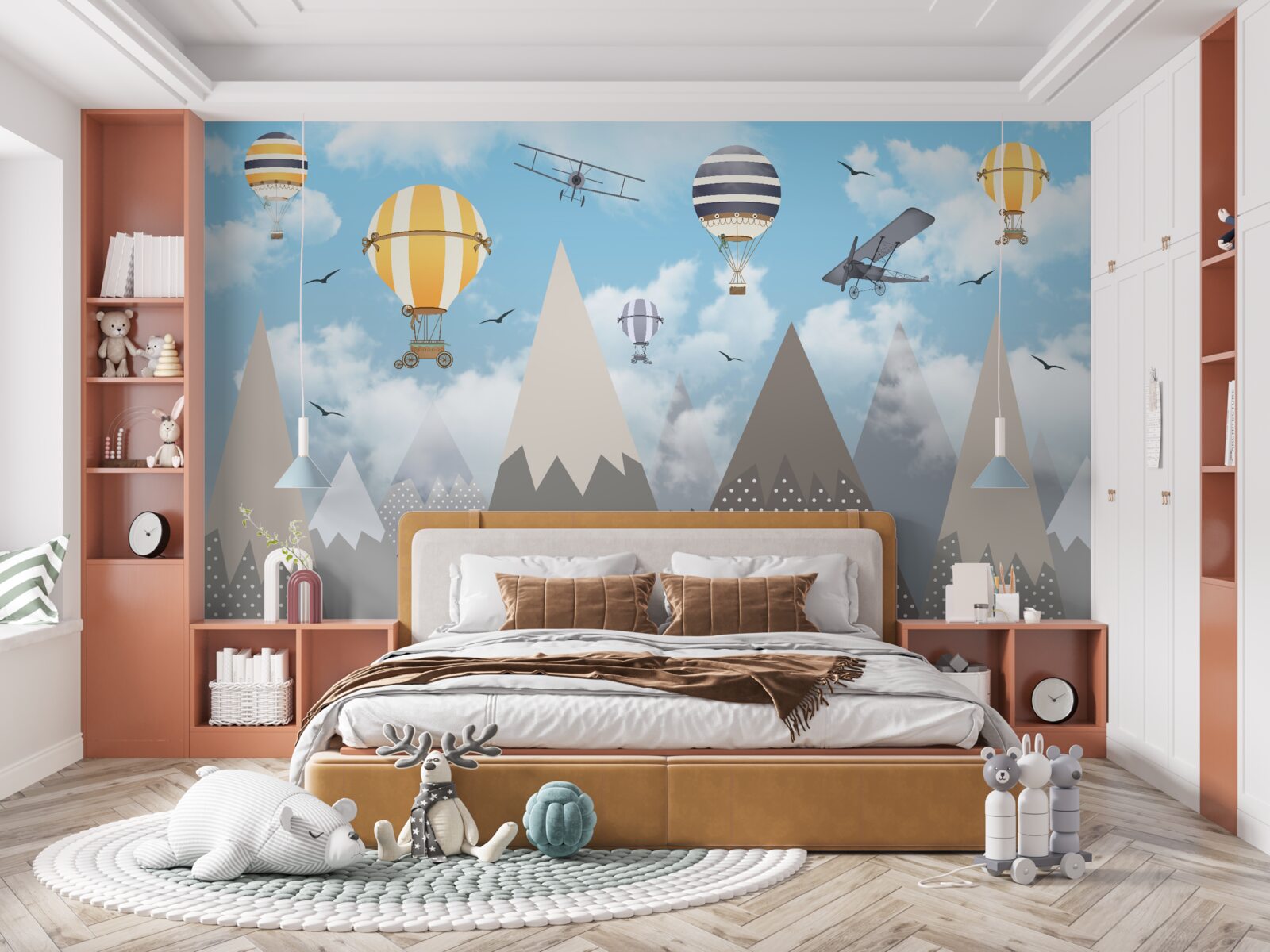 Papier peint véhicules au sommet des montagnes