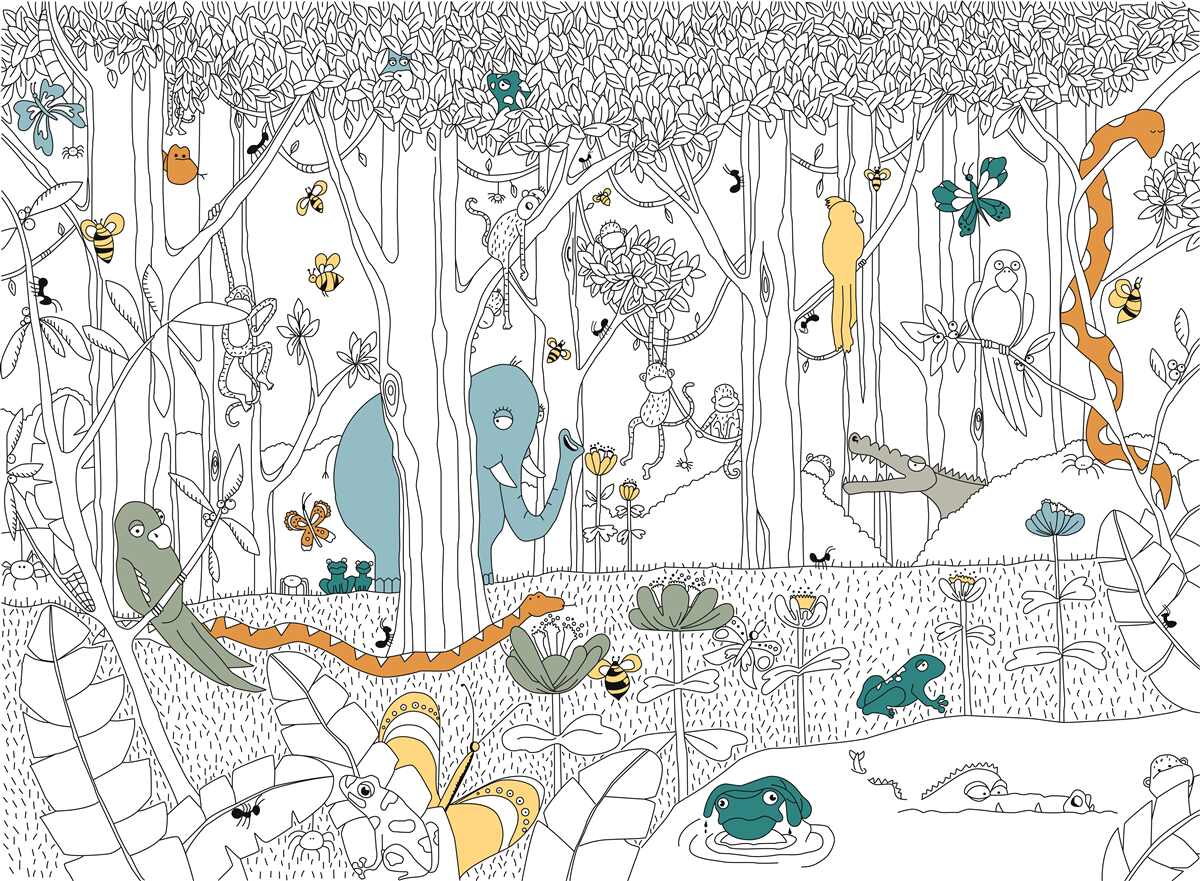 Papier peint animaux de la forêt pour les enfants