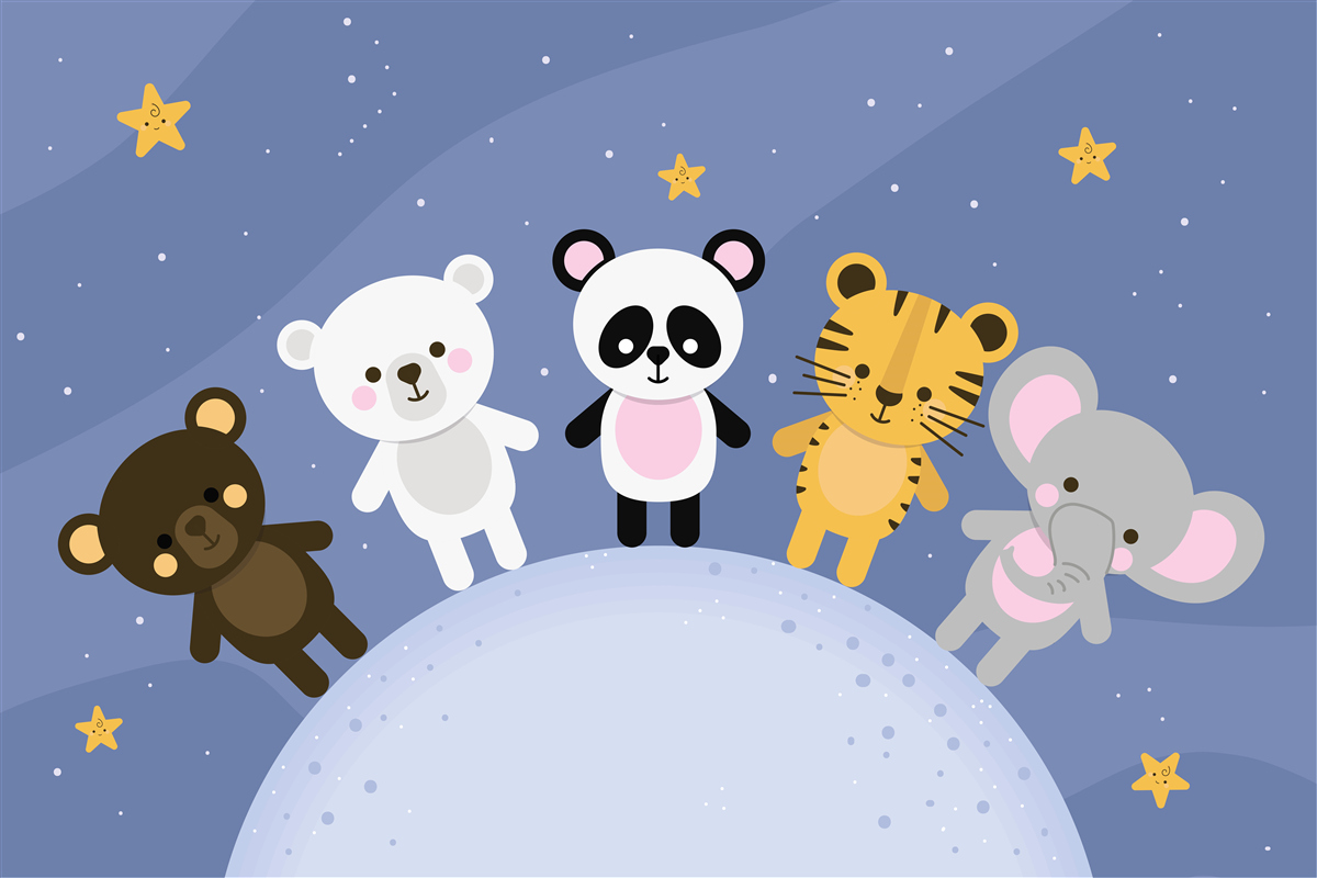 Papier peint des animaux vivant en harmonie les uns avec les autres