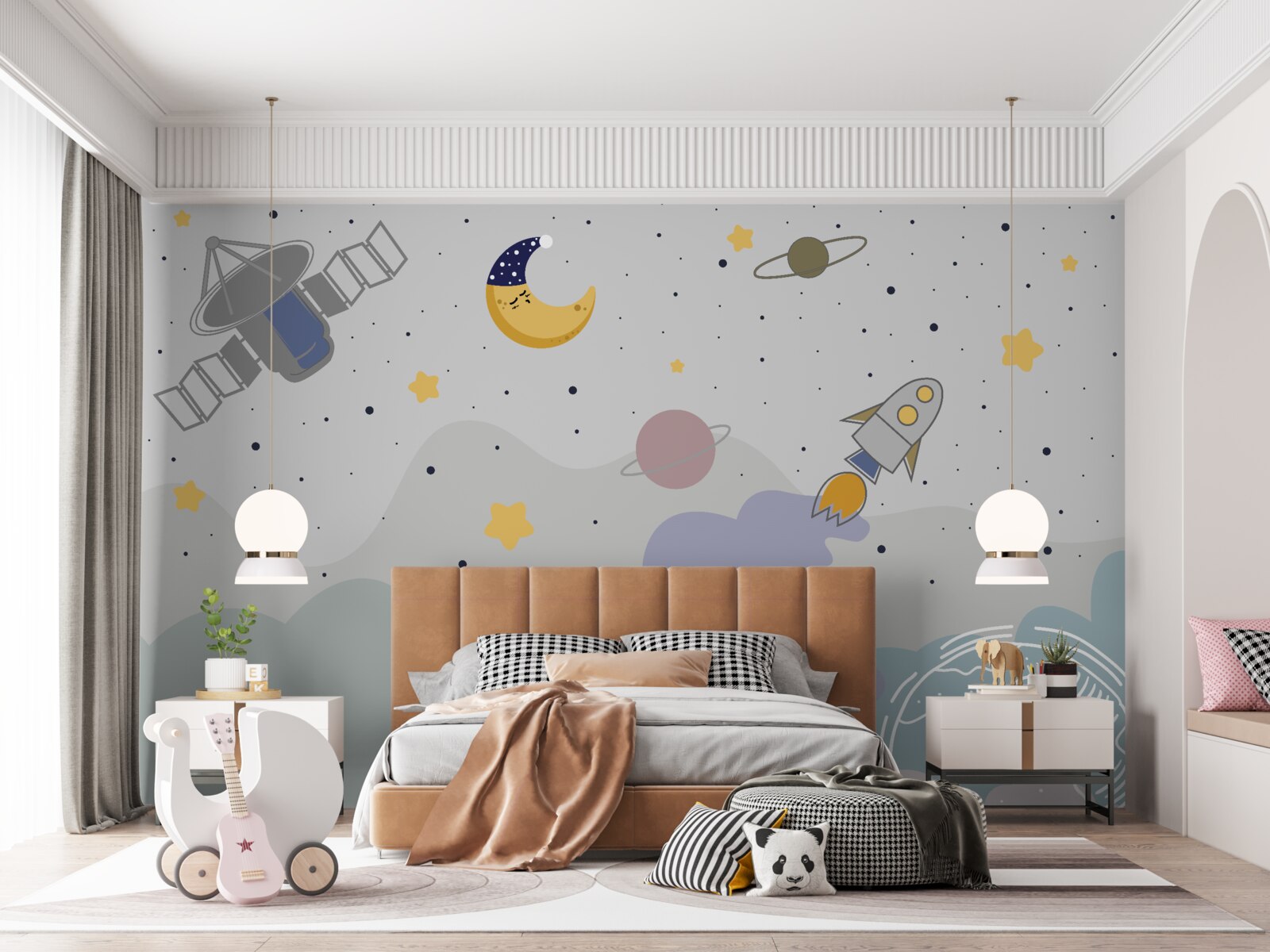 Papier peint les corps célestes au-dessus de notre planète