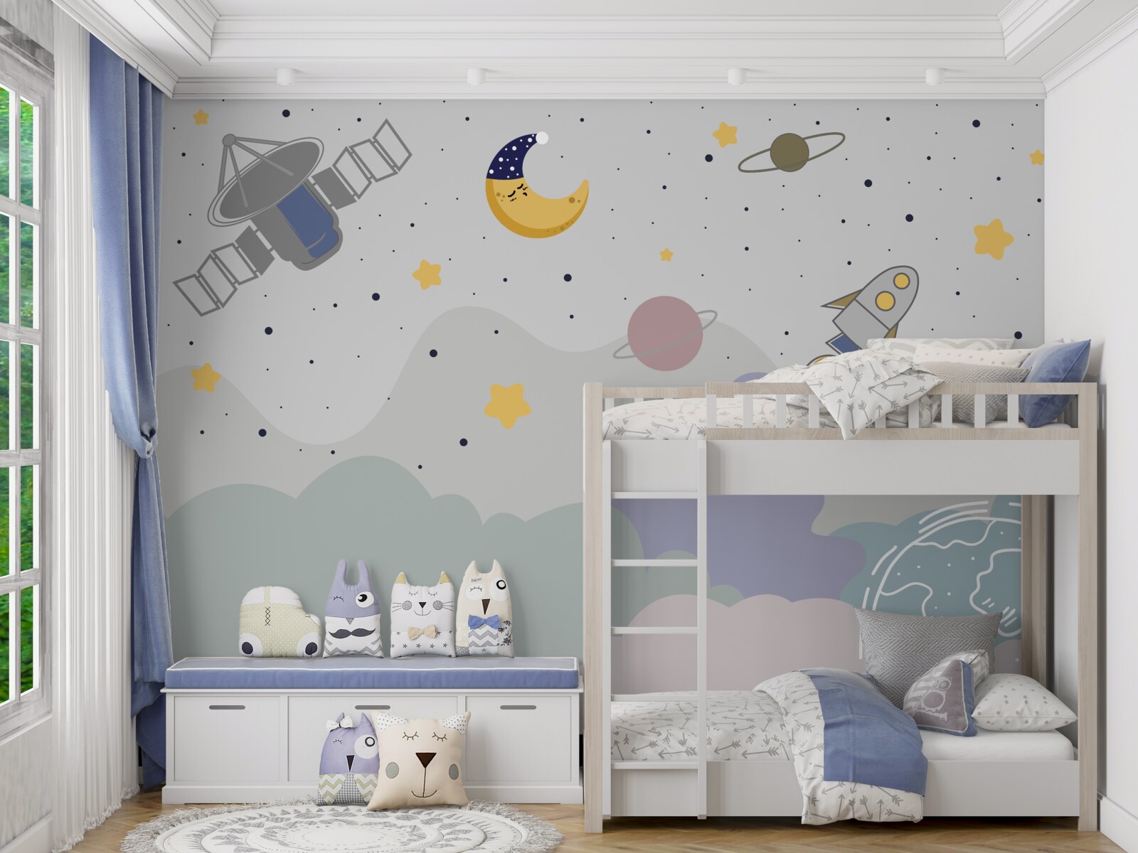 Papier peint les corps célestes au-dessus de notre planète