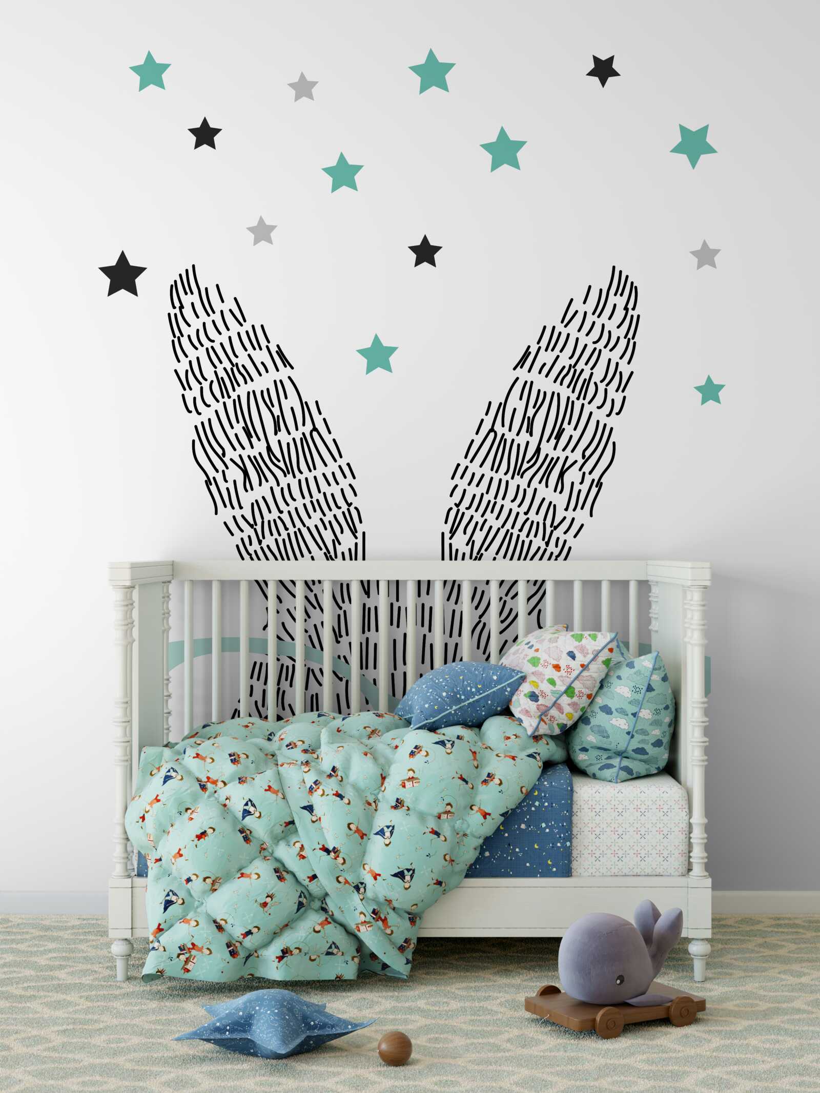 Papier peint lapin amorphe avec des lunettes