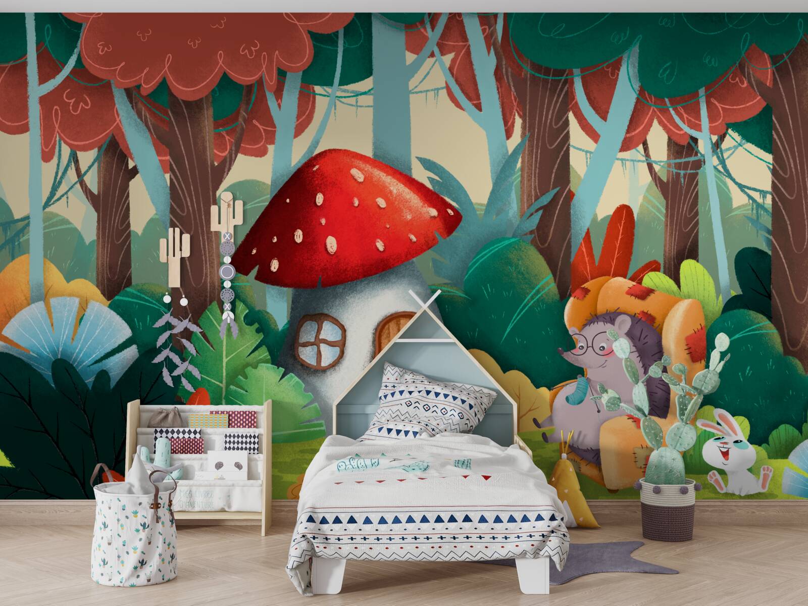 Papier peint maison de retraite pour hérisson