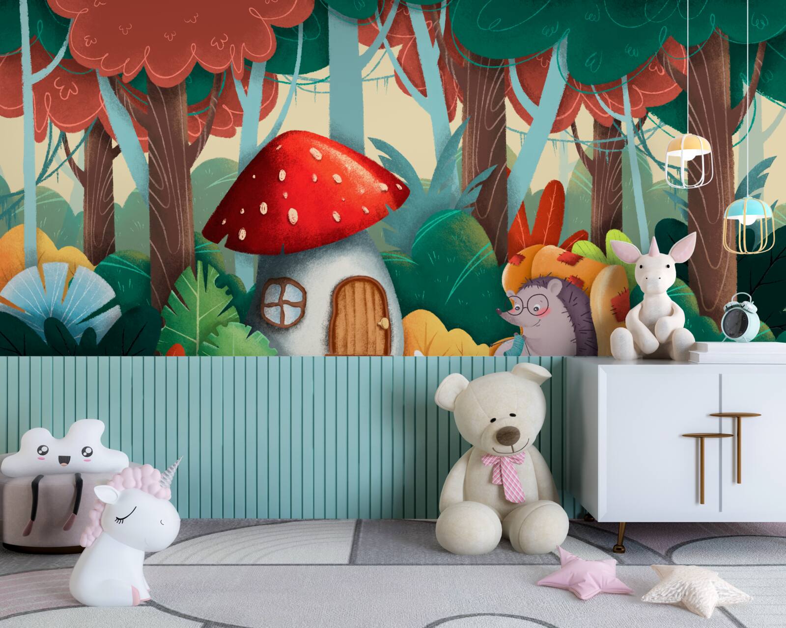 Papier peint maison de retraite pour hérisson