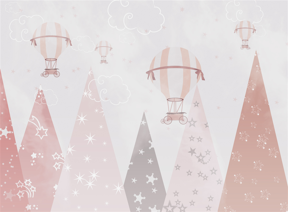 Papier peint les boules dans le ciel saupoudrent la forêt d'étoiles brillantes