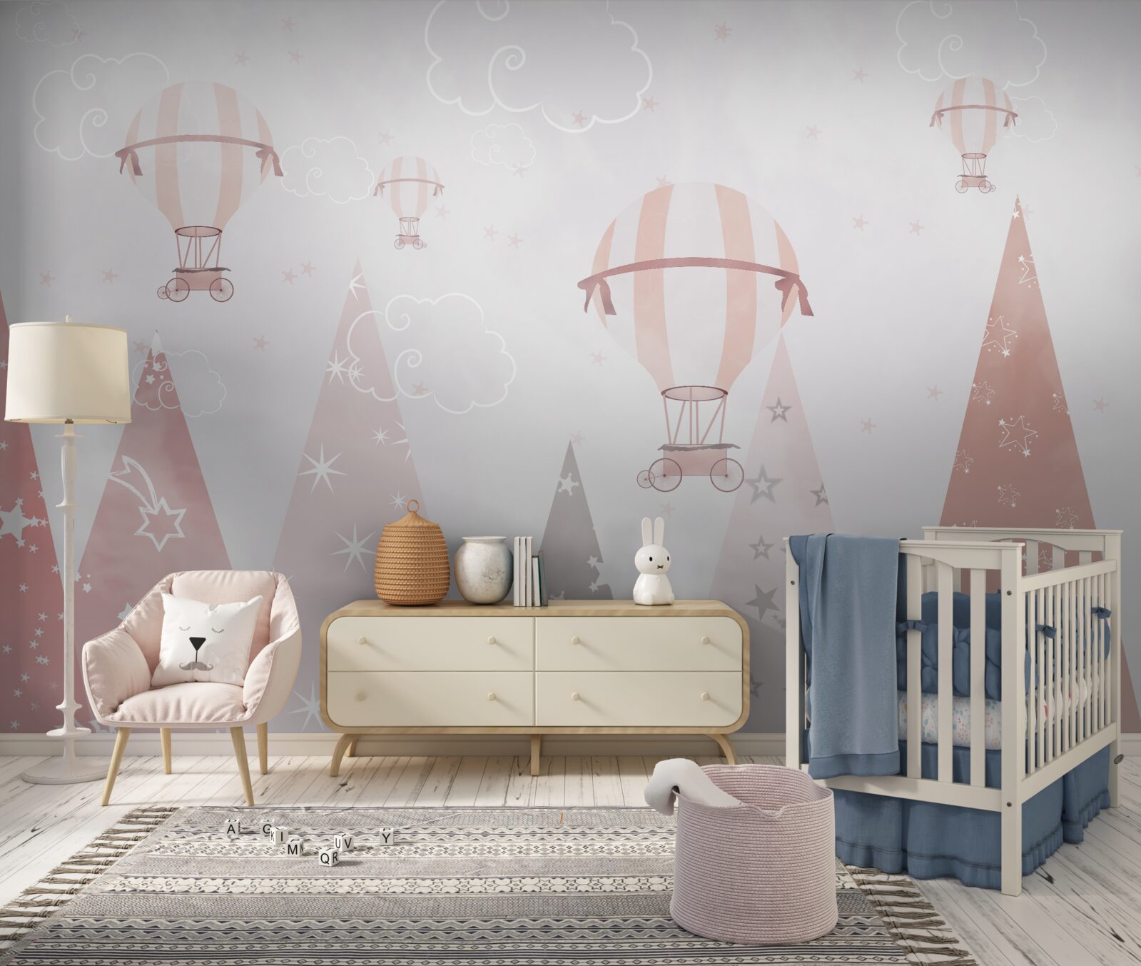 Papier peint les boules dans le ciel saupoudrent la forêt d'étoiles brillantes