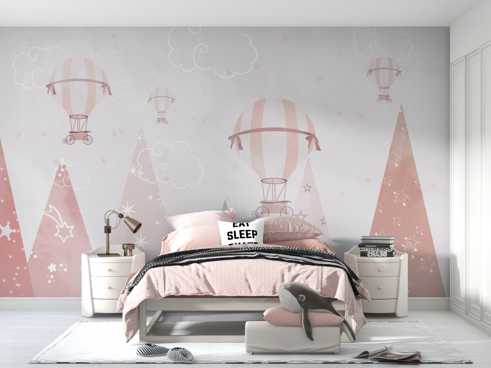 Papier peint les boules dans le ciel saupoudrent la forêt d'étoiles brillantes