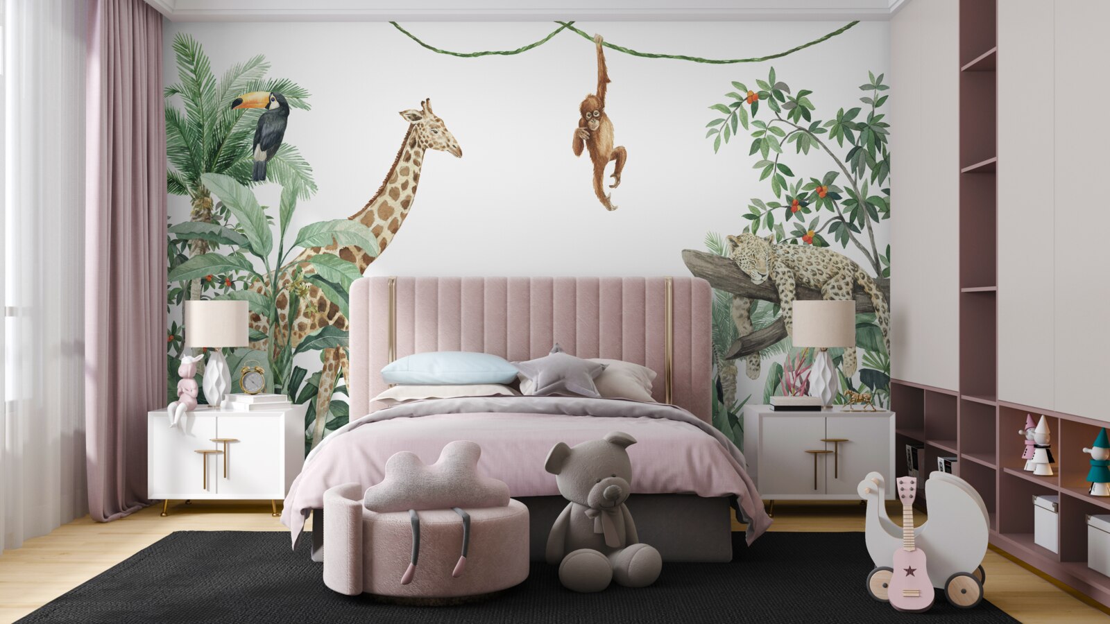 Papier peint Les habitants des tropiques s'amusent