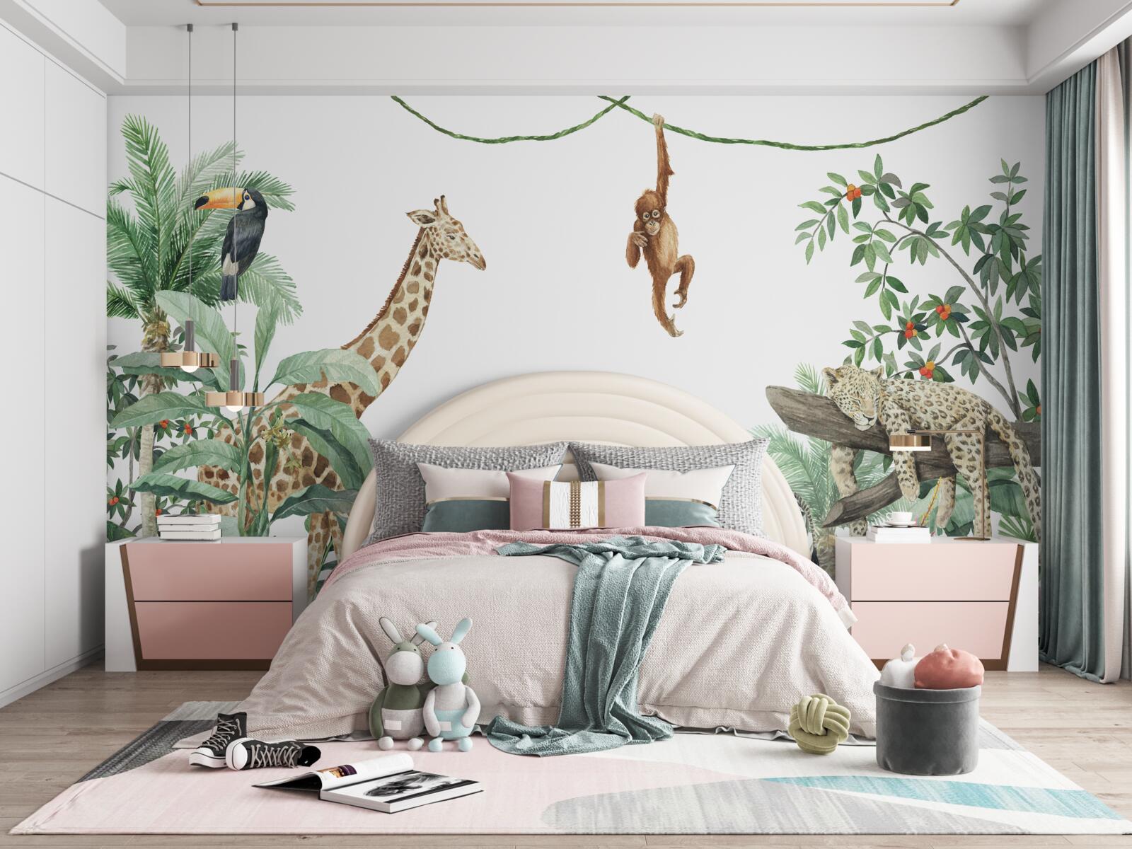 Papier peint Les habitants des tropiques s'amusent