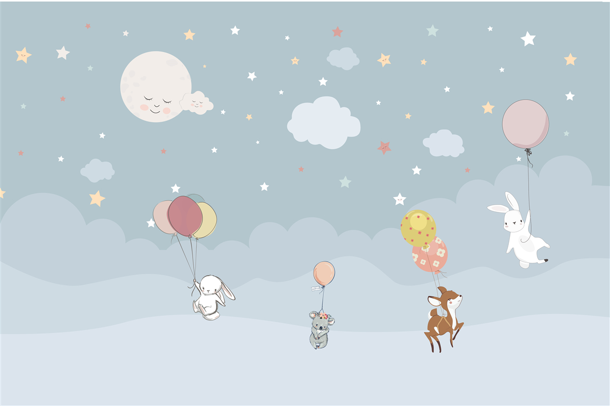 Papier peint les amis de la forêt se reposent