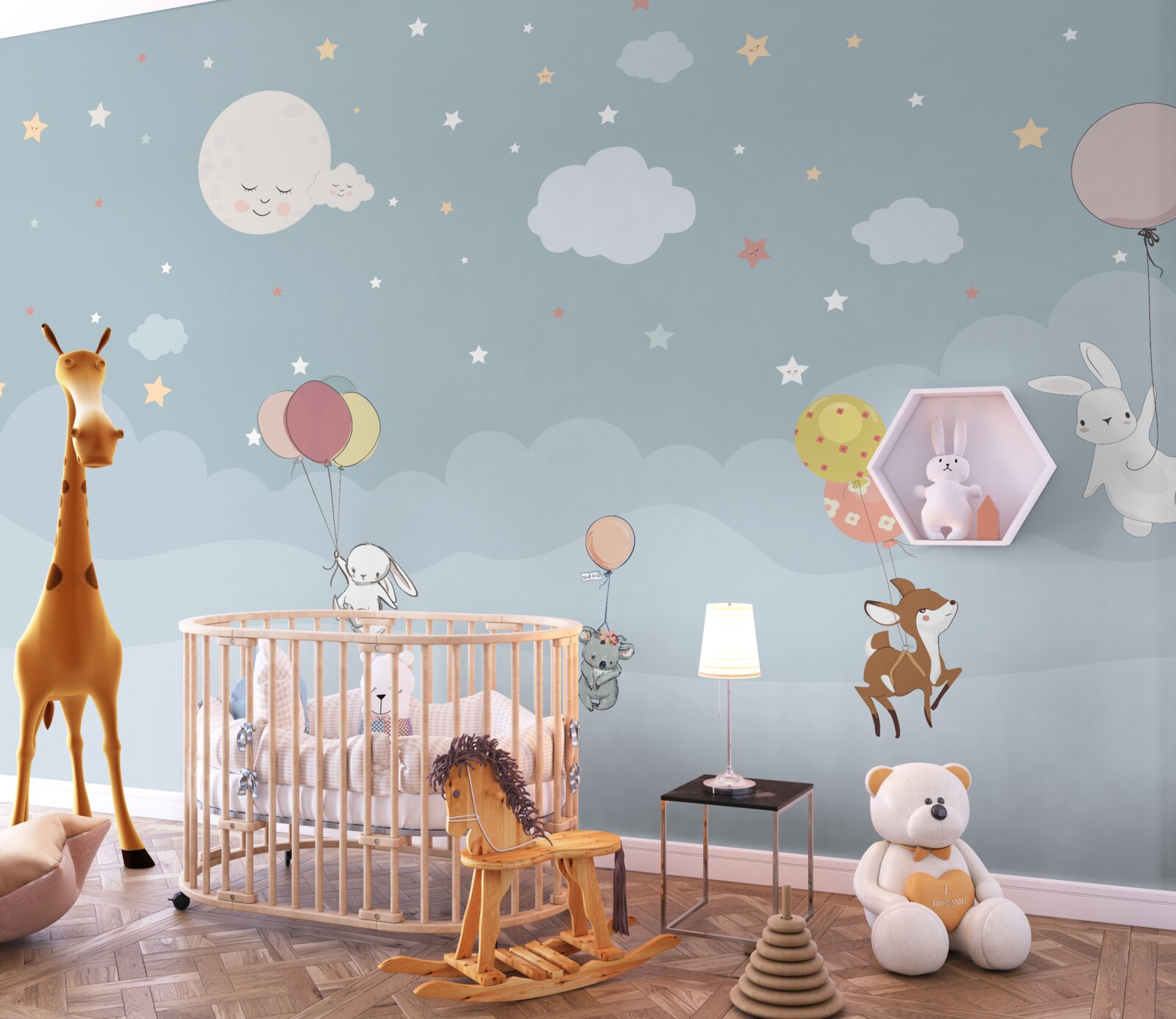 Papier peint les amis de la forêt se reposent