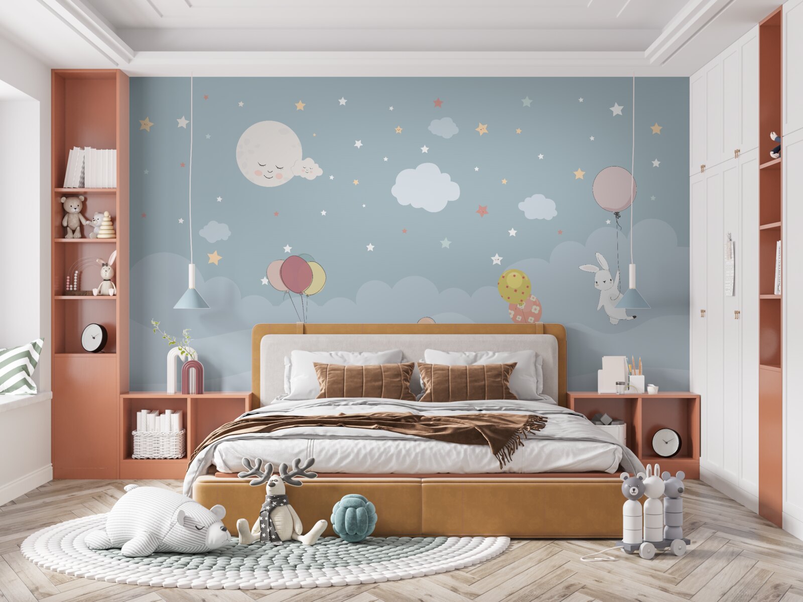 Papier peint les amis de la forêt se reposent