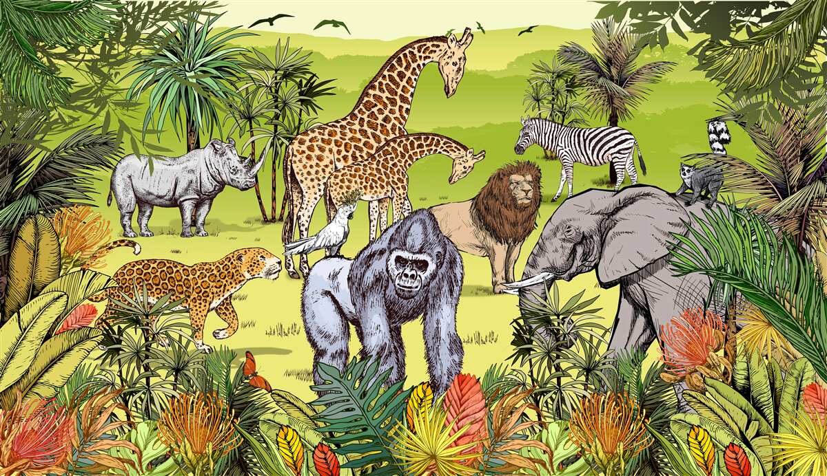 Papier peint les créatures les plus puissantes de la jungle