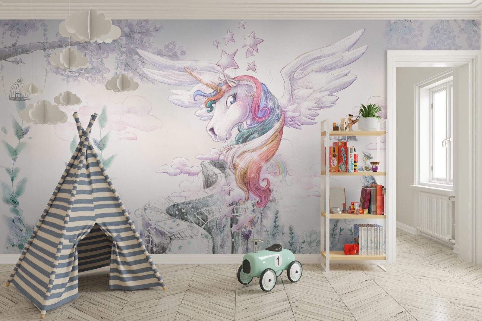 Papier peint une licorne vous dit de faire de beaux rêves