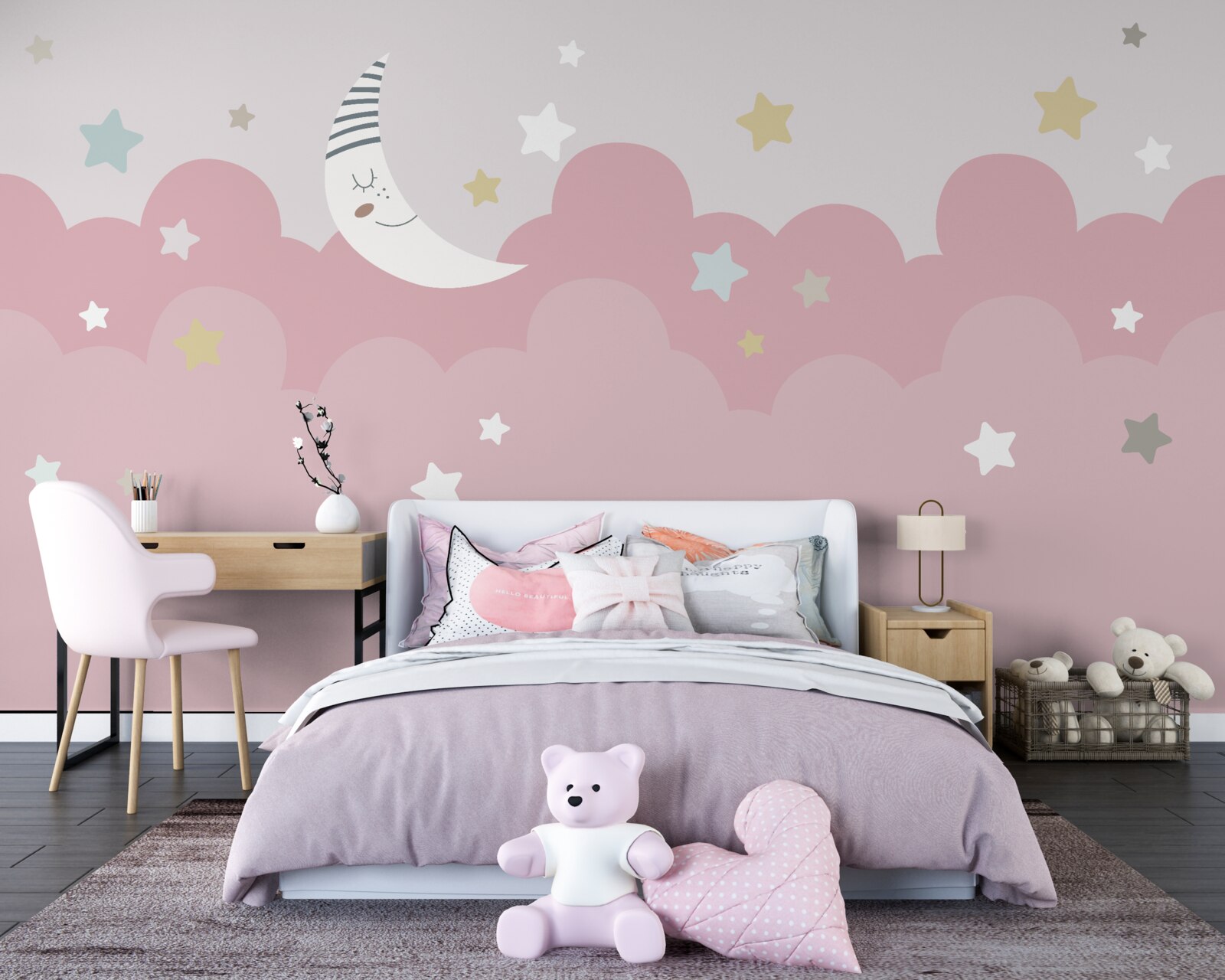 Papier peint la lune se repose