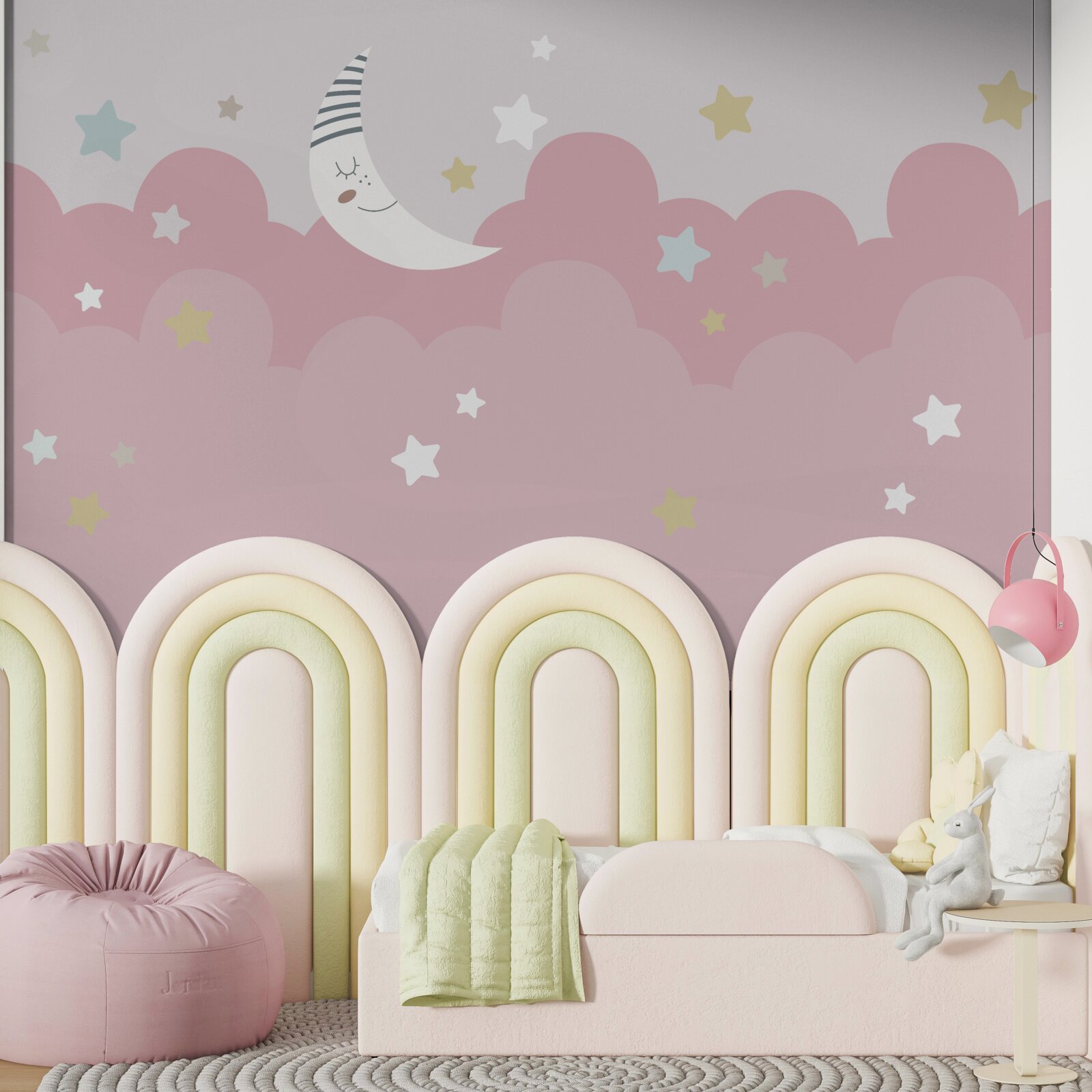 Papier peint la lune se repose