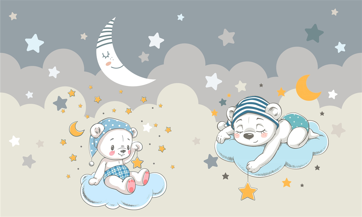 Papier peint les tout-petits s'endorment