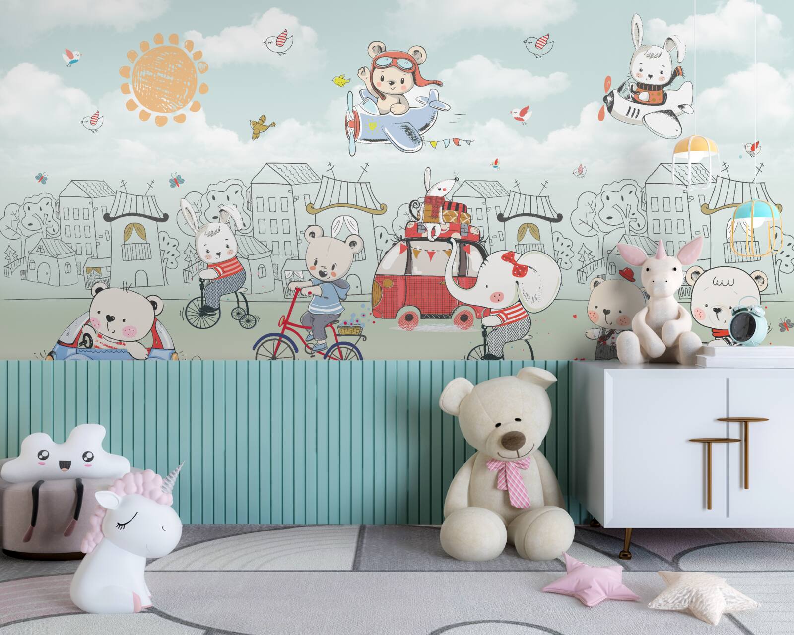 Papier peint les ours se promènent