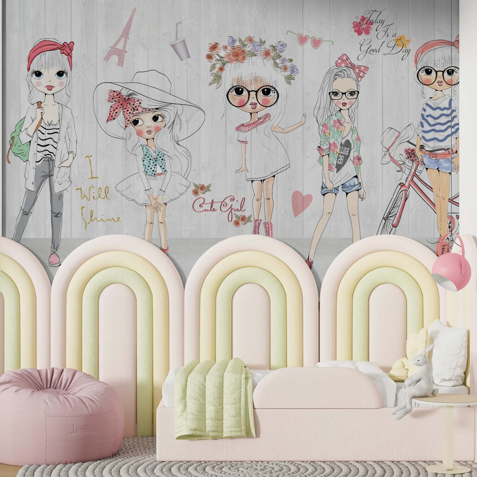 Papier peint filles élégantes et à la mode