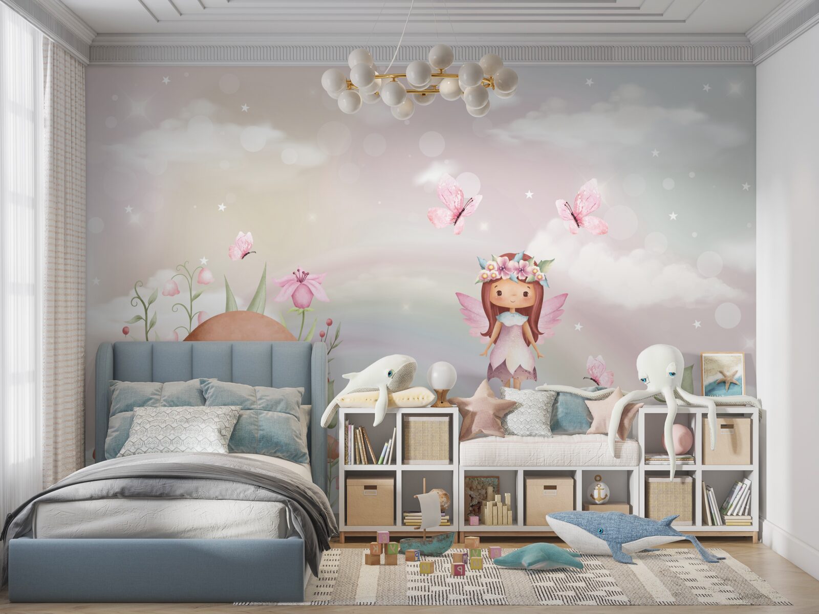 Papier peint maison de fées de la forêt