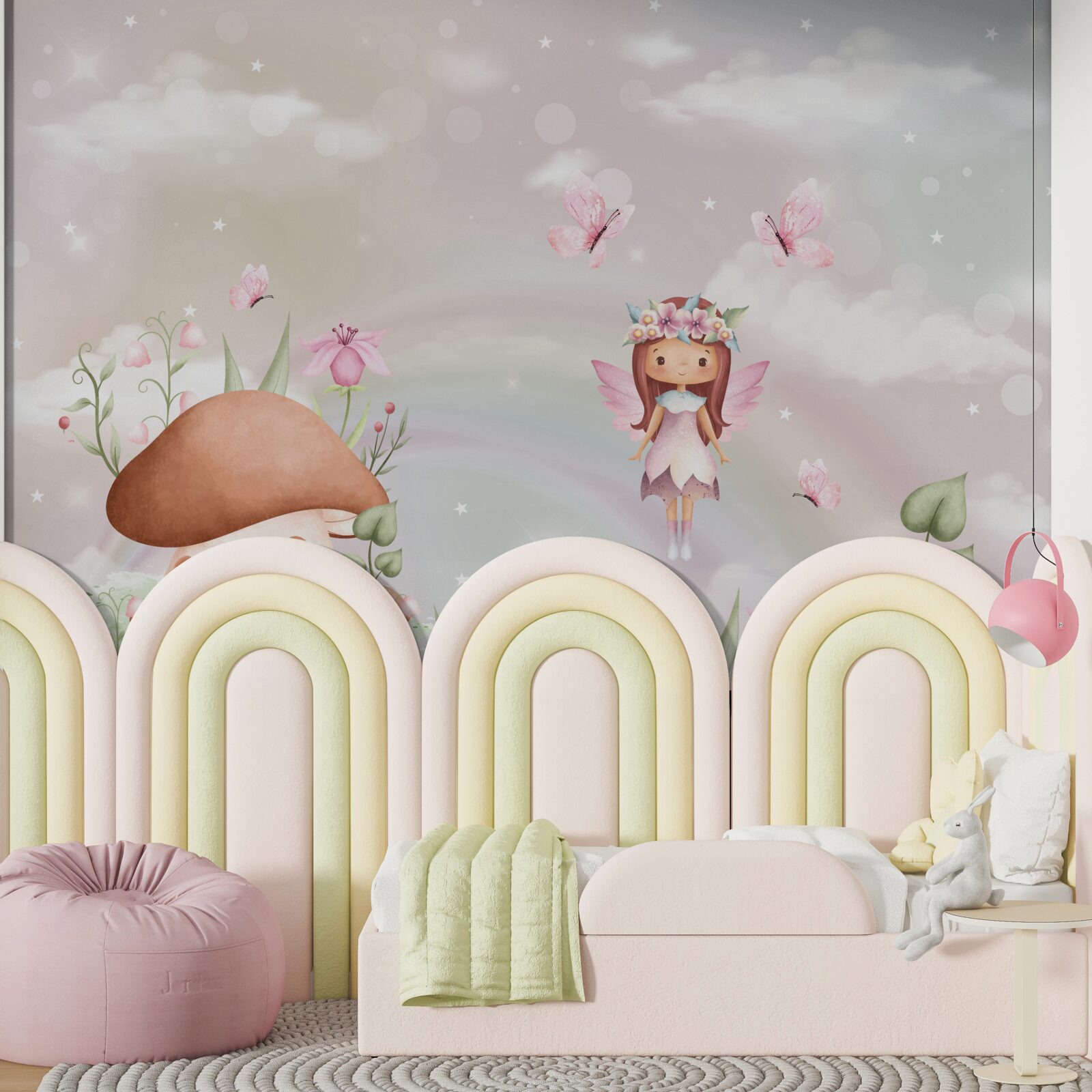 Papier peint maison de fées de la forêt