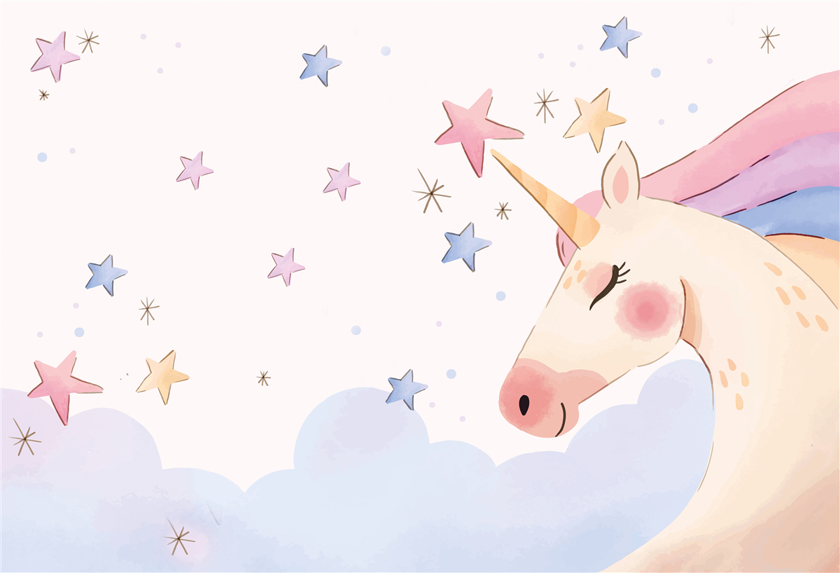 Papier peint licorne rose mignonne