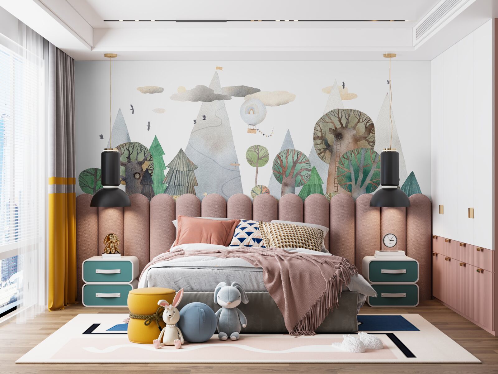 Papier peint mystérieuse forêt magique