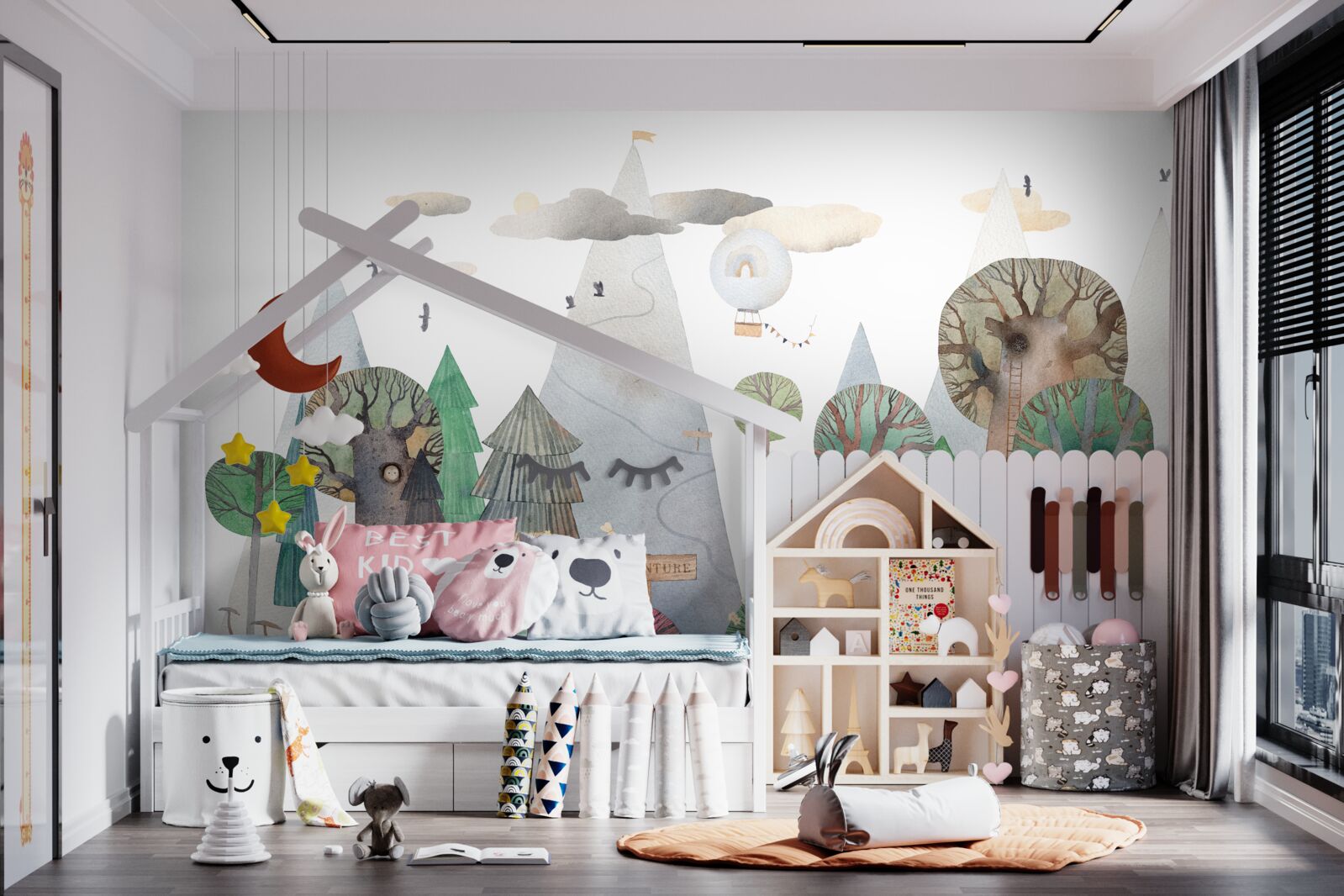 Papier peint mystérieuse forêt magique