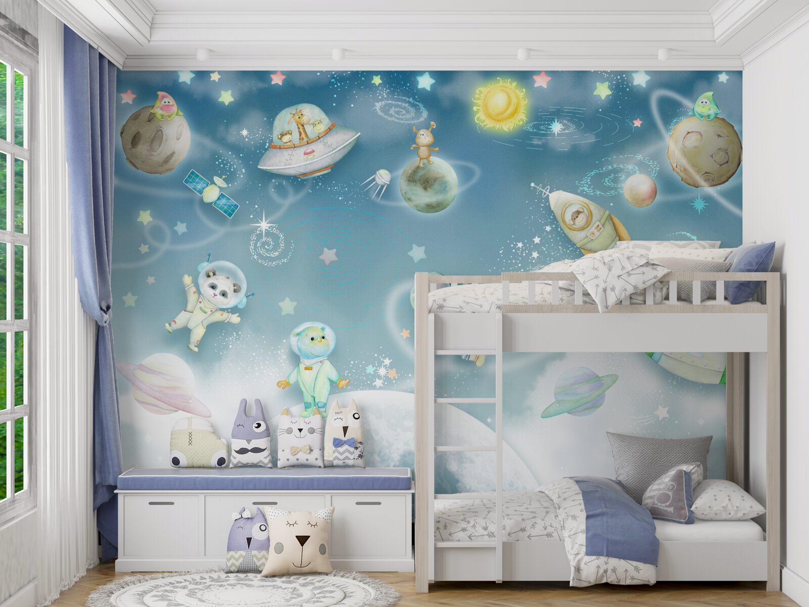 Papier peint les animaux explorent l'espace