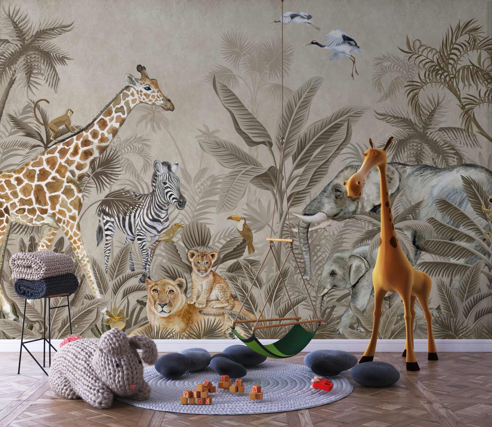 Papier peint les animaux aiment la pluie