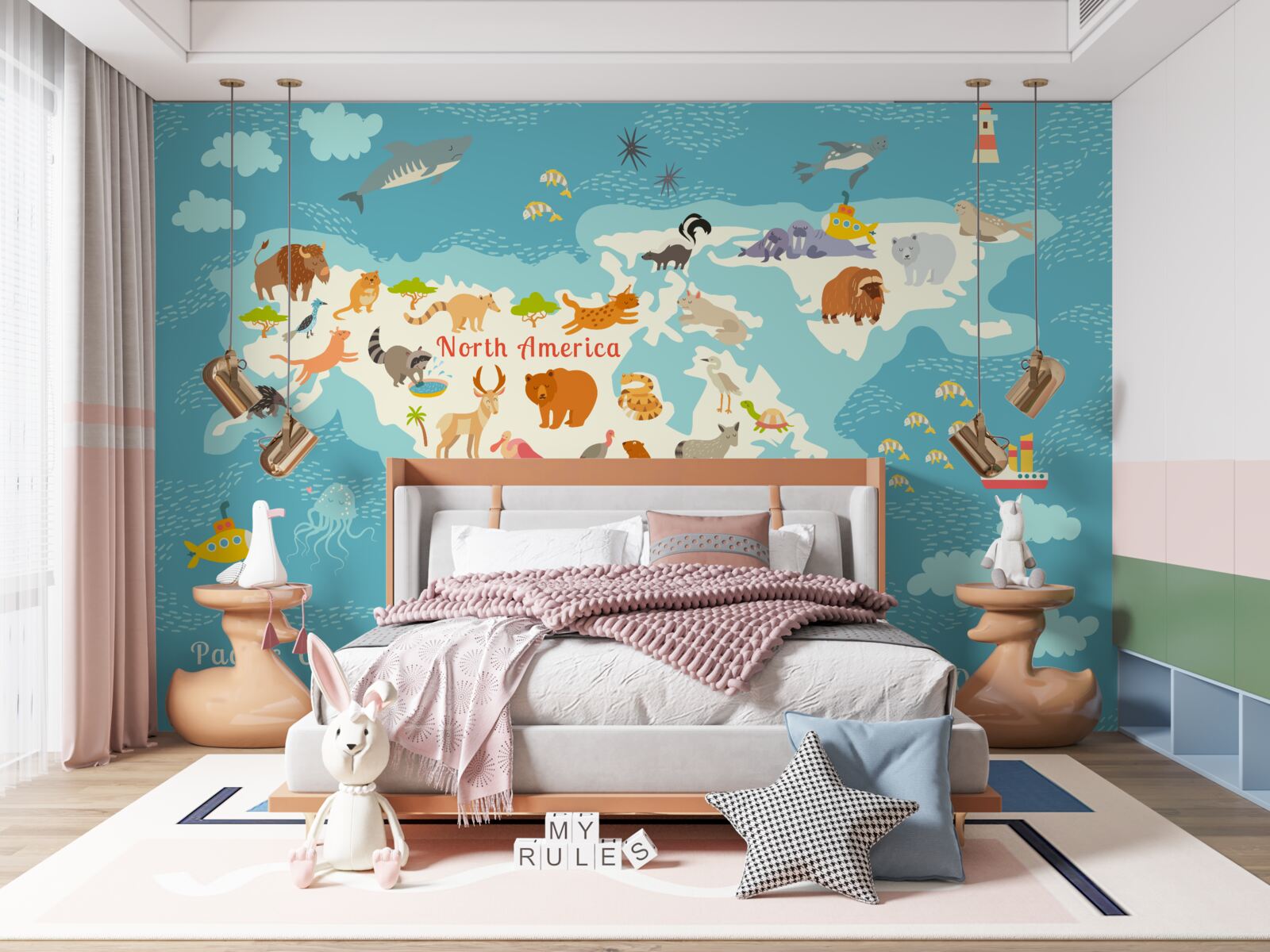 Papier peint carte des peuples d'amérique du nord