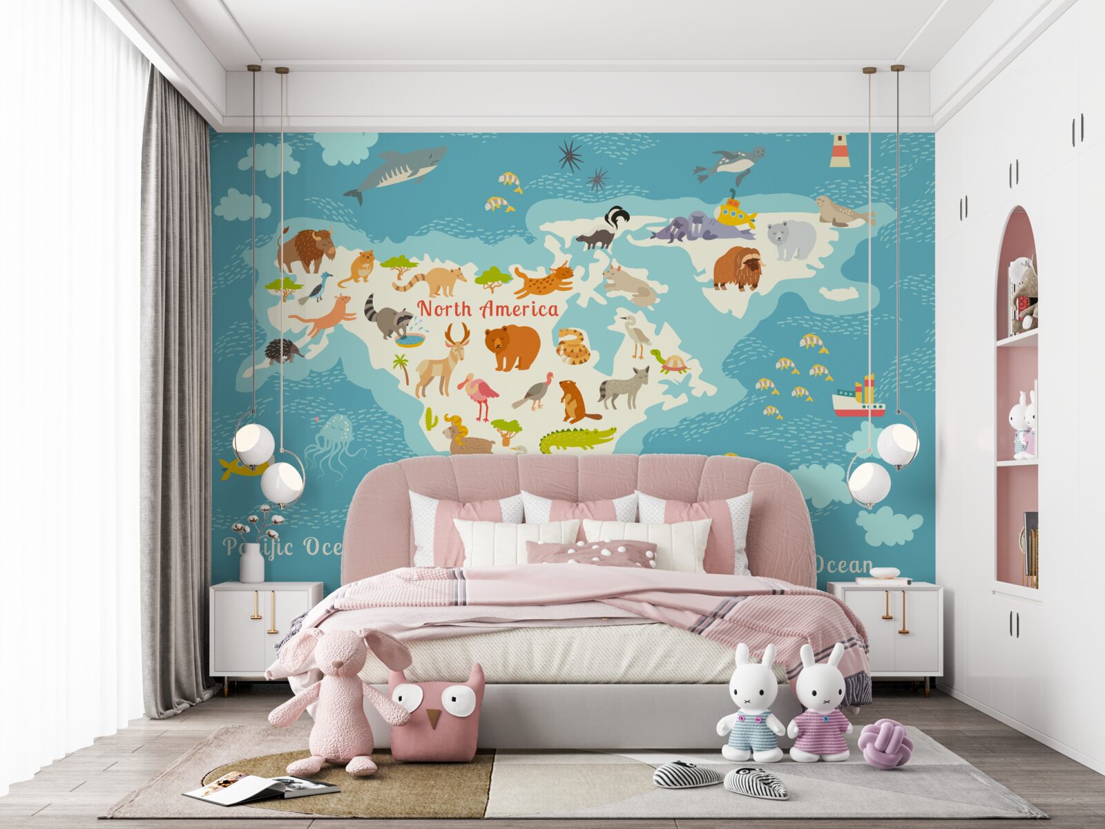 Papier peint carte des peuples d'amérique du nord