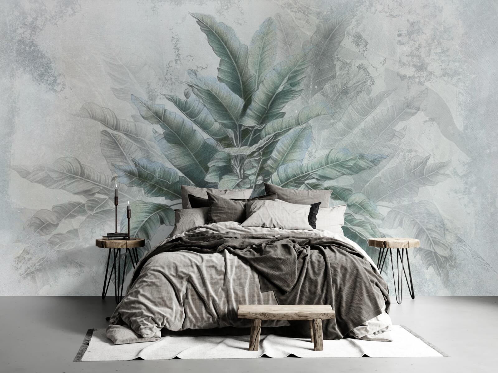 Papier peint un énorme palmier caché dans la brume