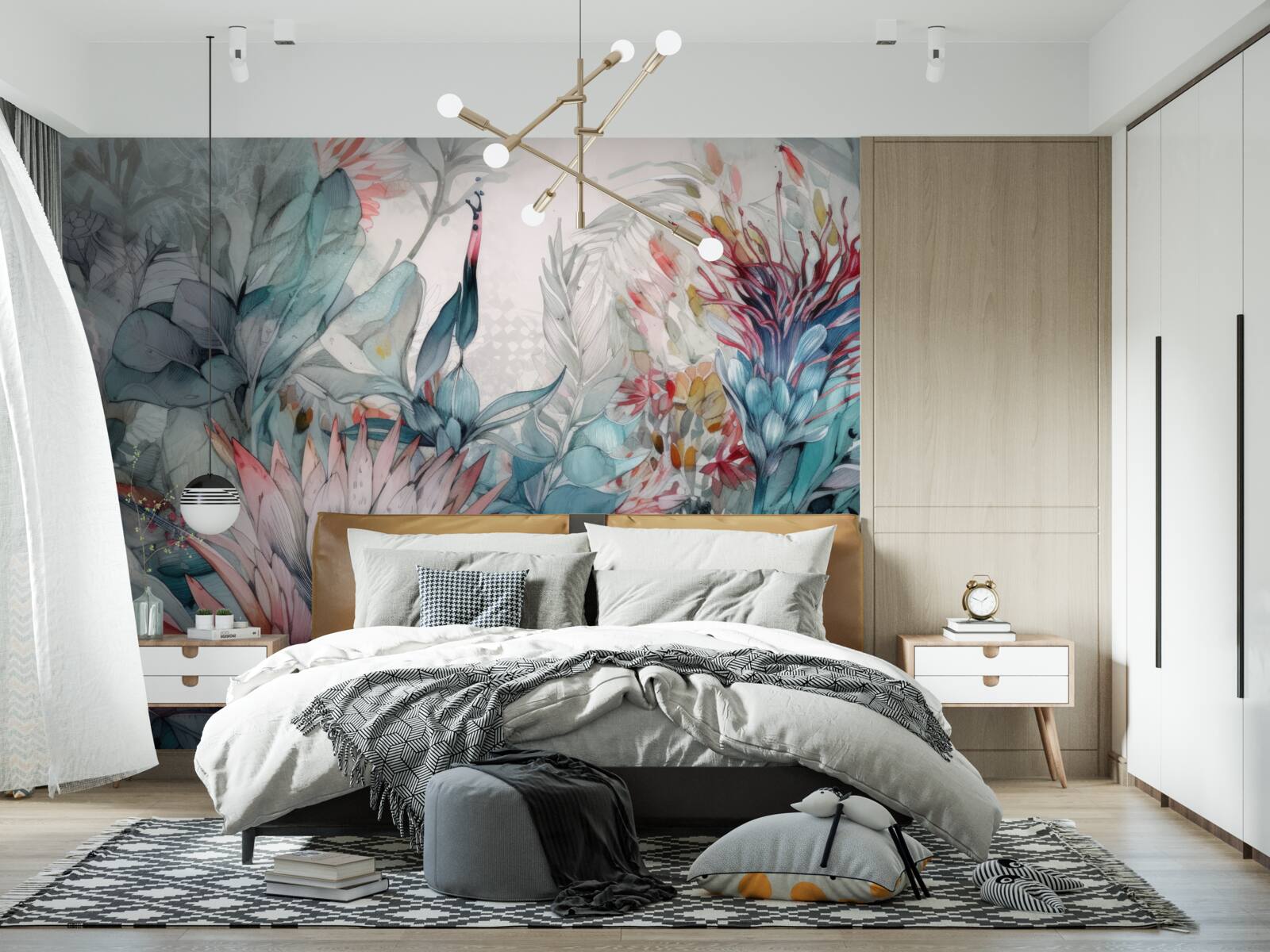 Papier peint les plantes des forêts tropicales