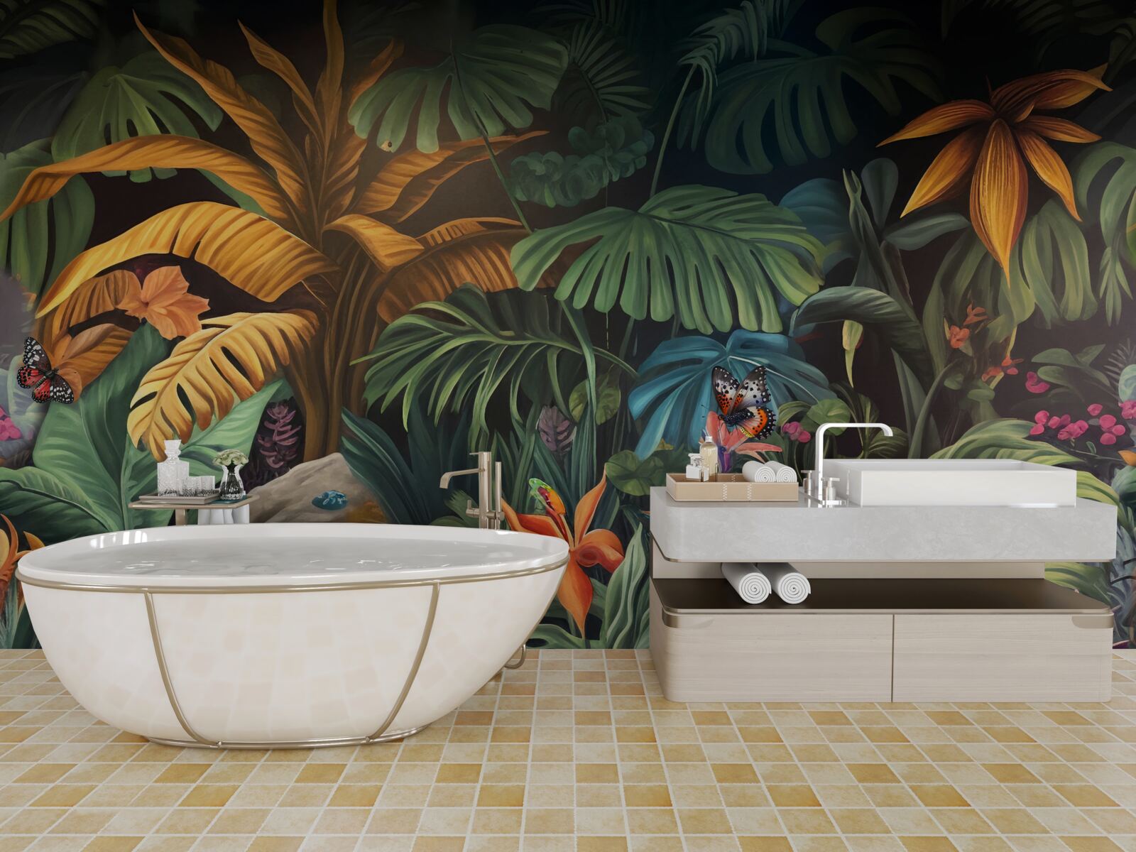 Papier peint la verdure dense des forêts tropicales