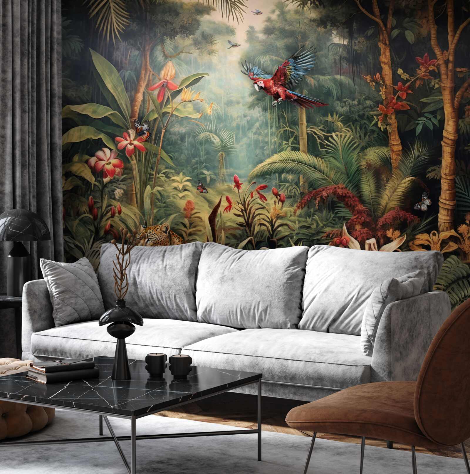 Papier peint habitants de la jungle