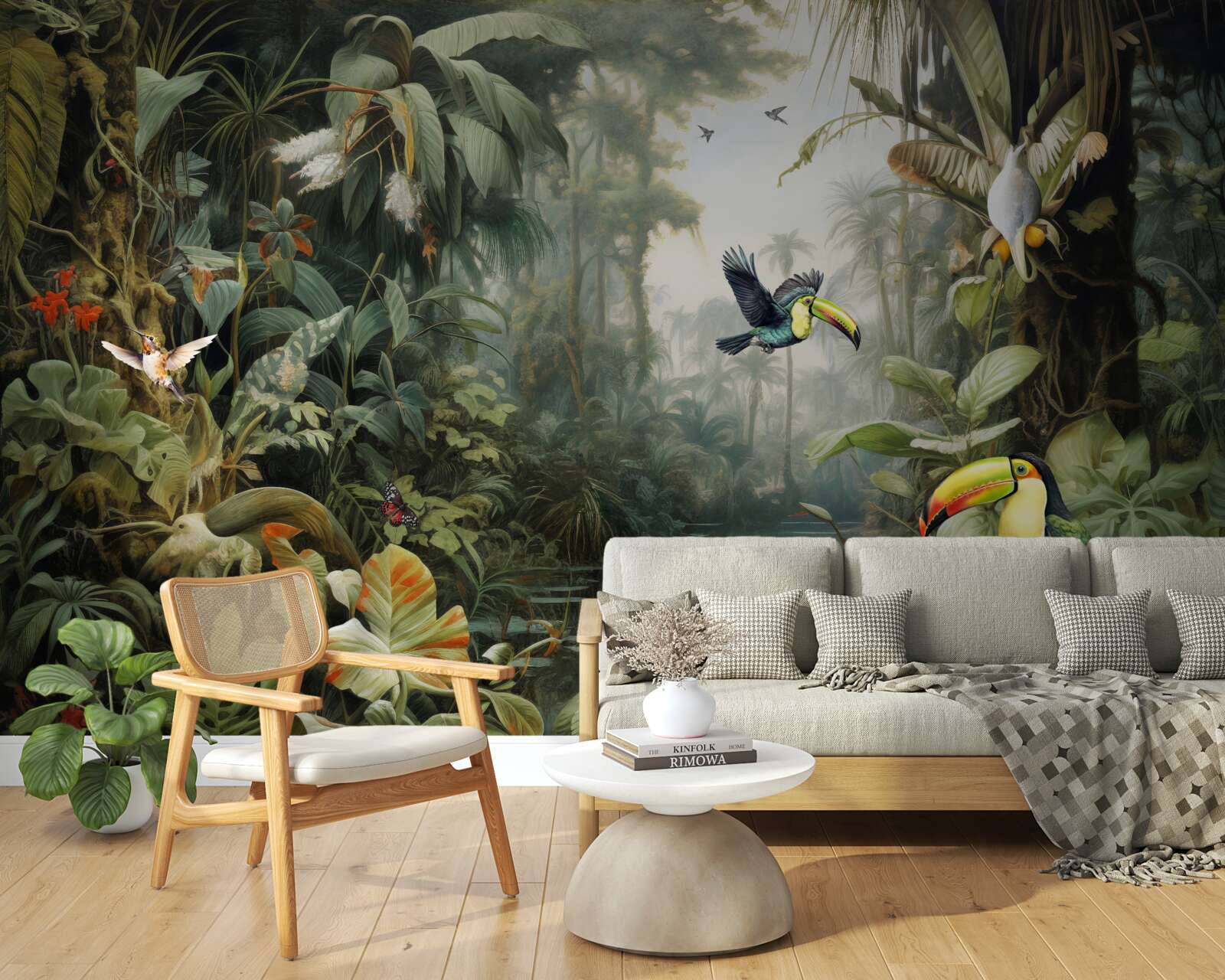 Papier peint maquis tropical près de l'étang