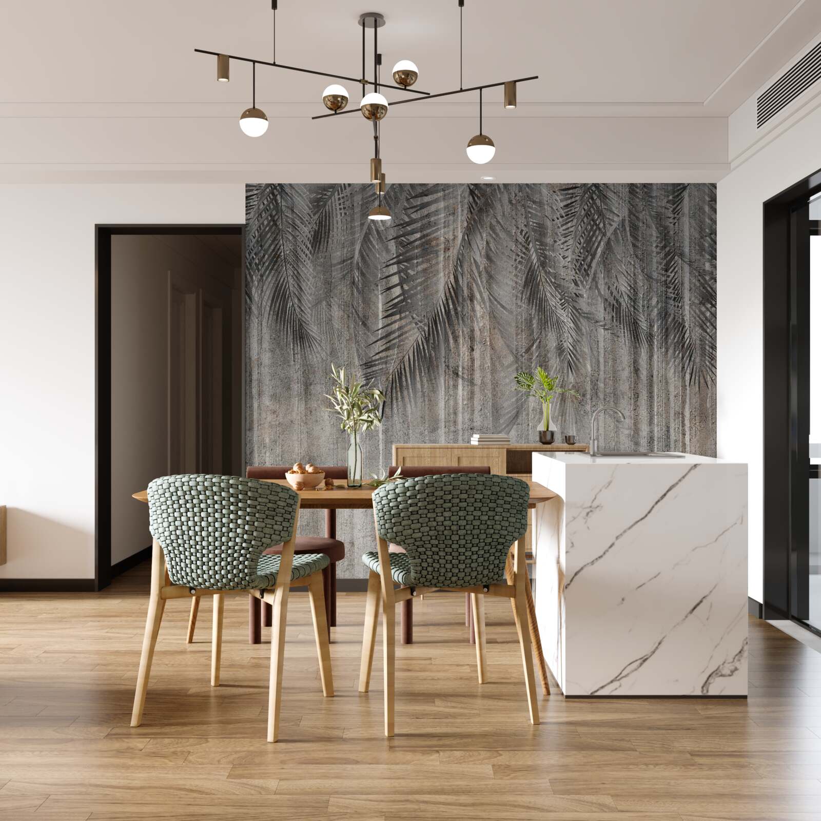 Papier peint chute des feuilles des conifères