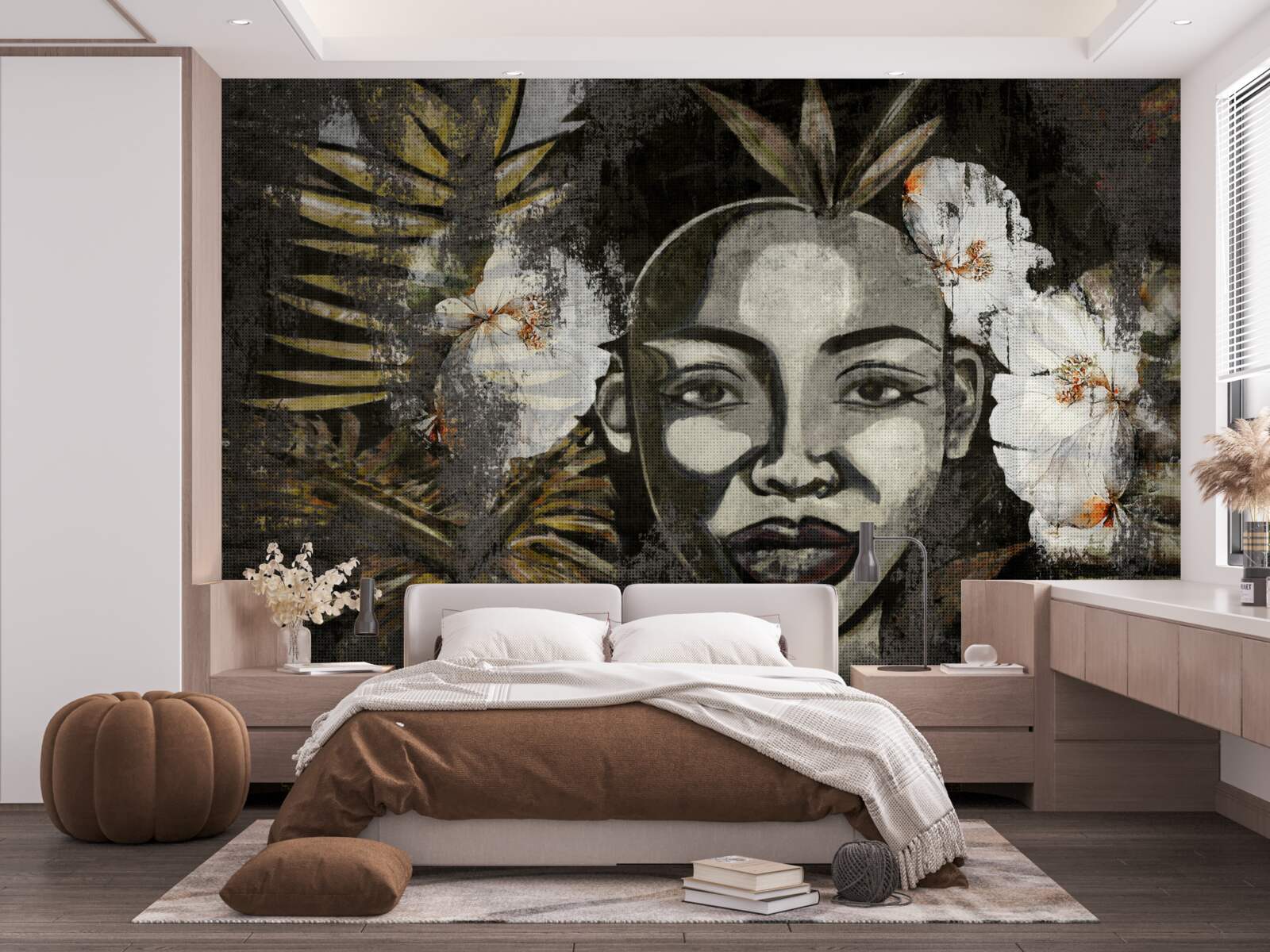 Papier peint Femme africaine dans une forêt tropicale