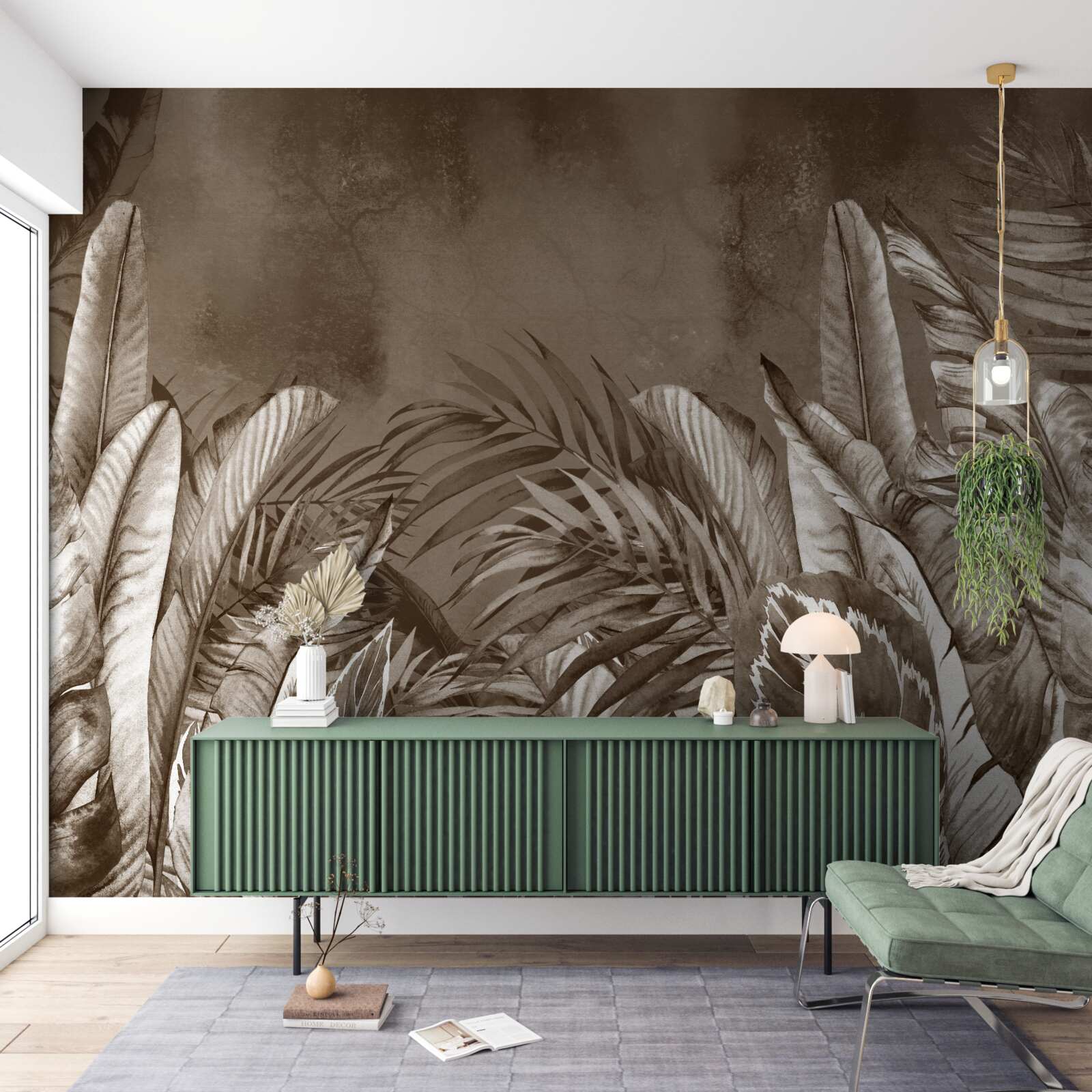 Papier peint forêt tropicale attendant la pluie