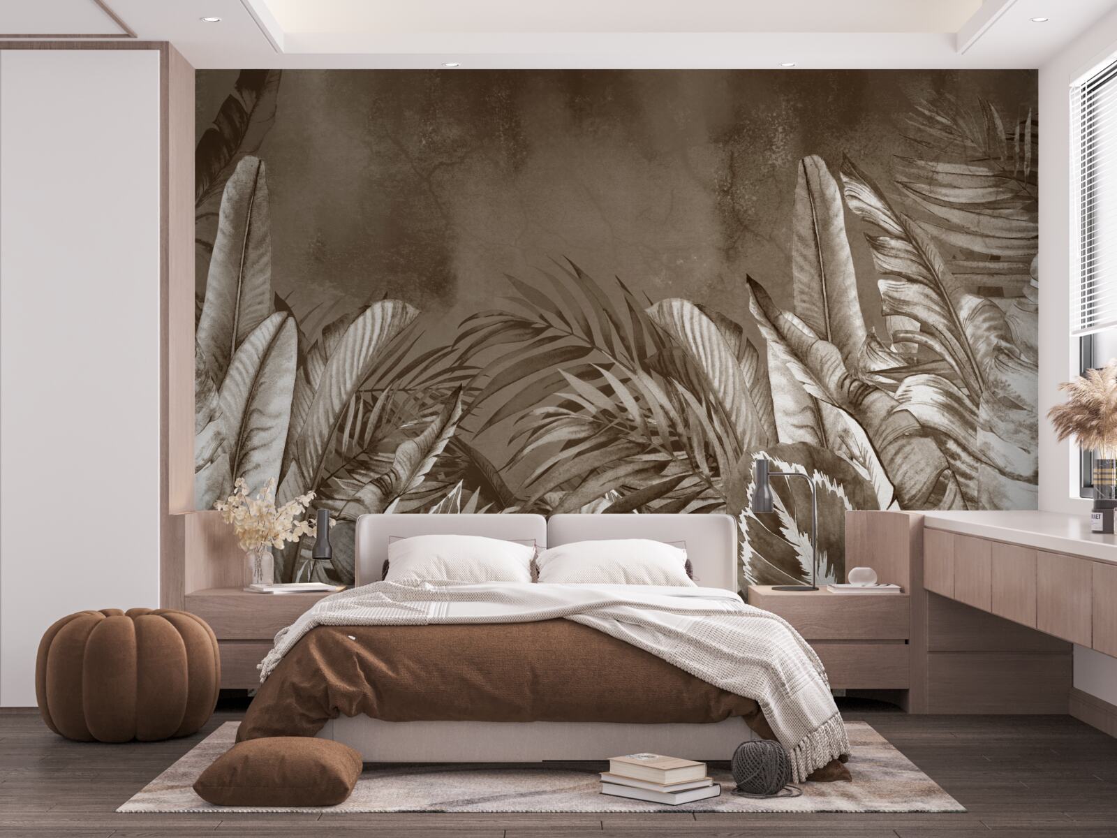 Papier peint forêt tropicale attendant la pluie