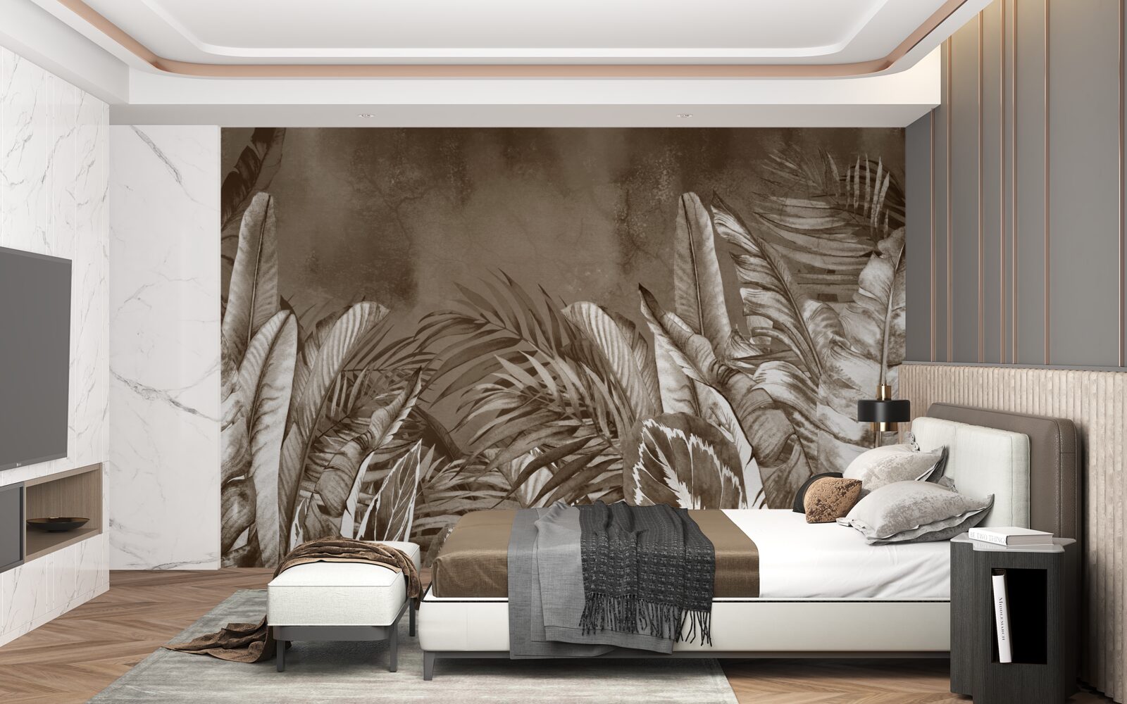 Papier peint forêt tropicale attendant la pluie