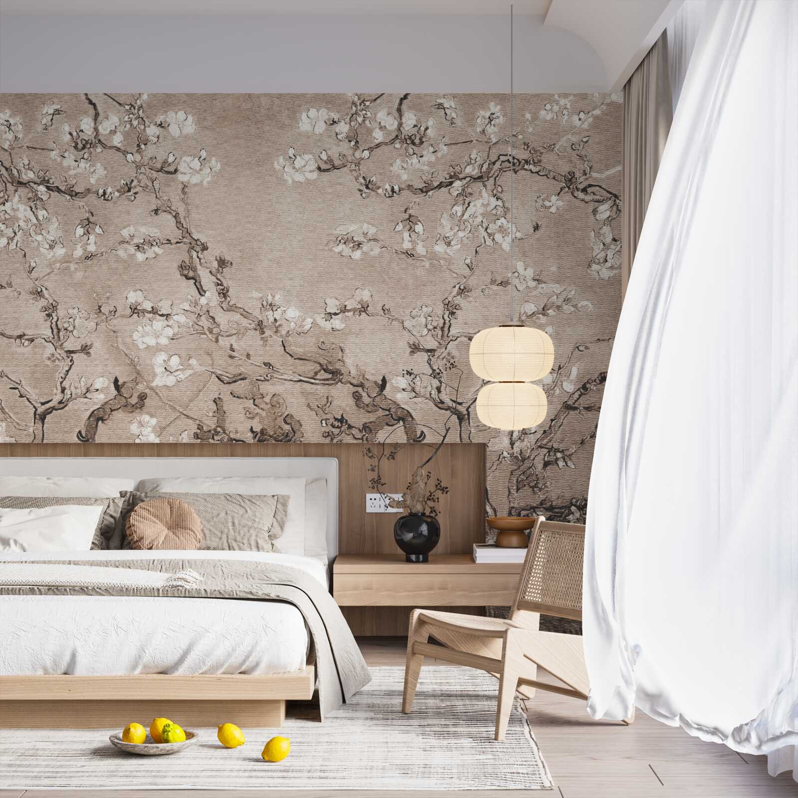 Papier peint Cerisier en fleurs du Japon