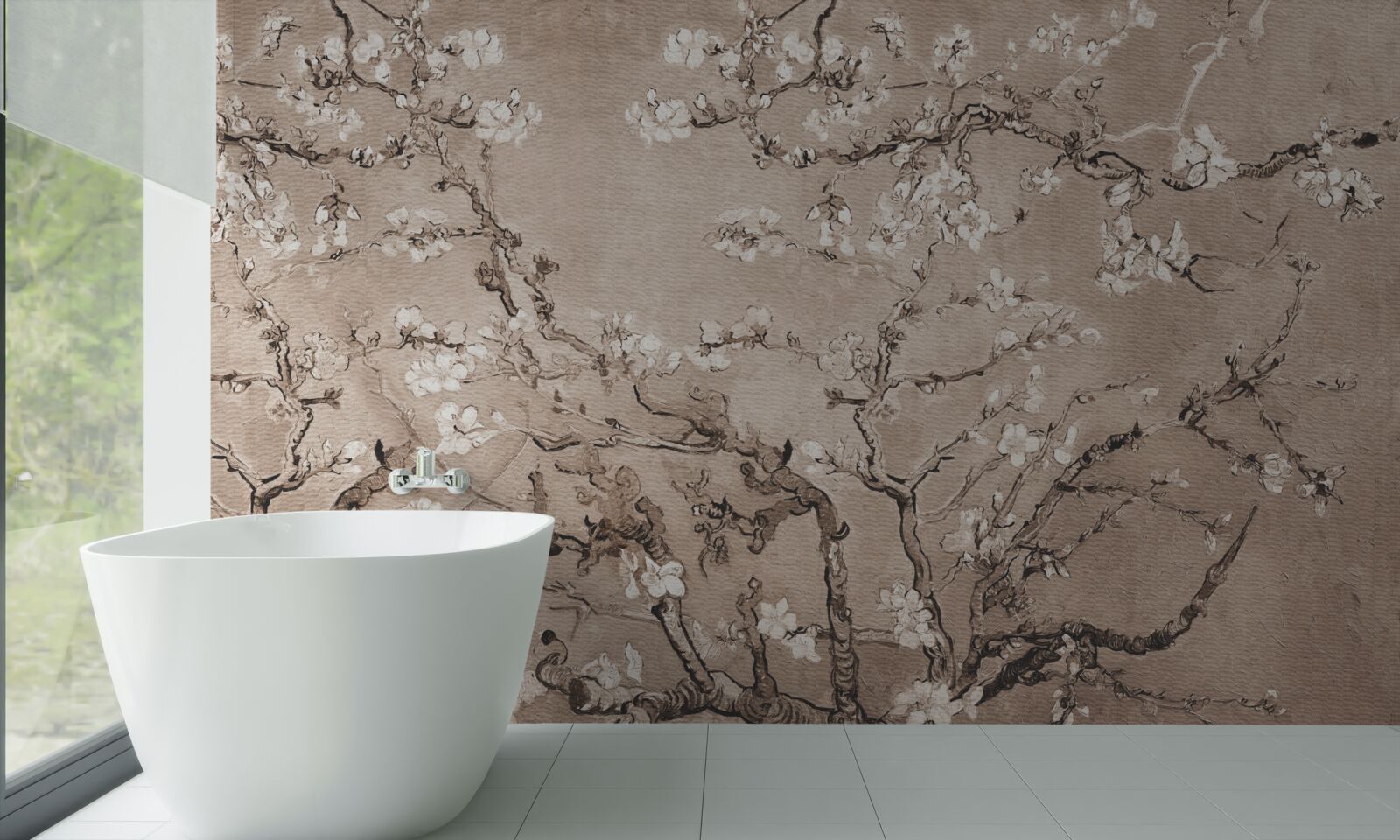 Papier peint Cerisier en fleurs du Japon