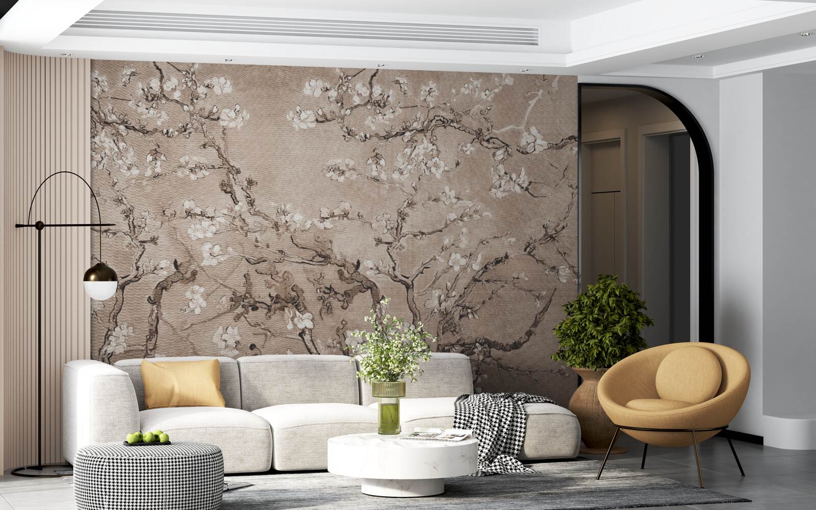 Papier peint Cerisier en fleurs du Japon