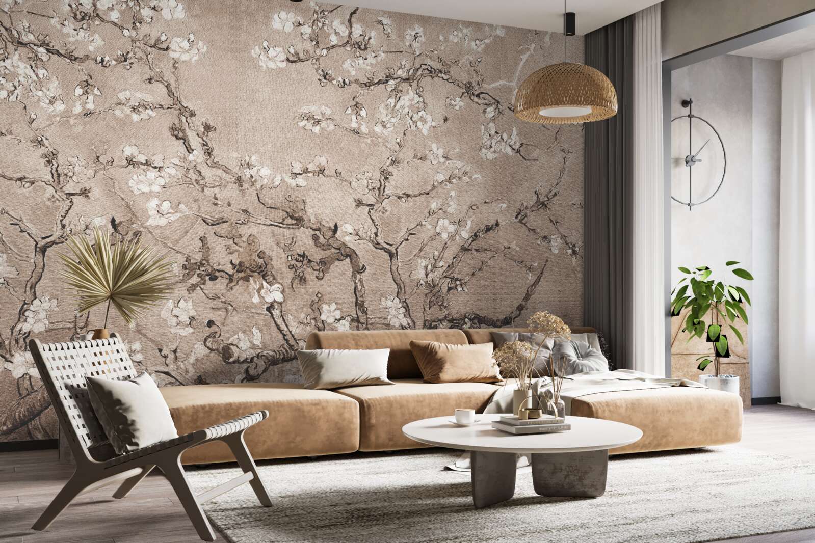 Papier peint Cerisier en fleurs du Japon